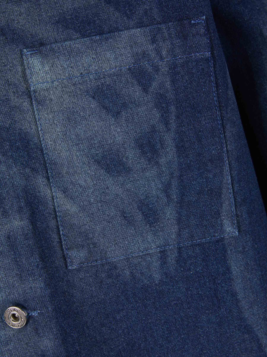 Skeleton Motif Denim Shirt Off-white оригінал – Купити в Україні – збільшений вид
