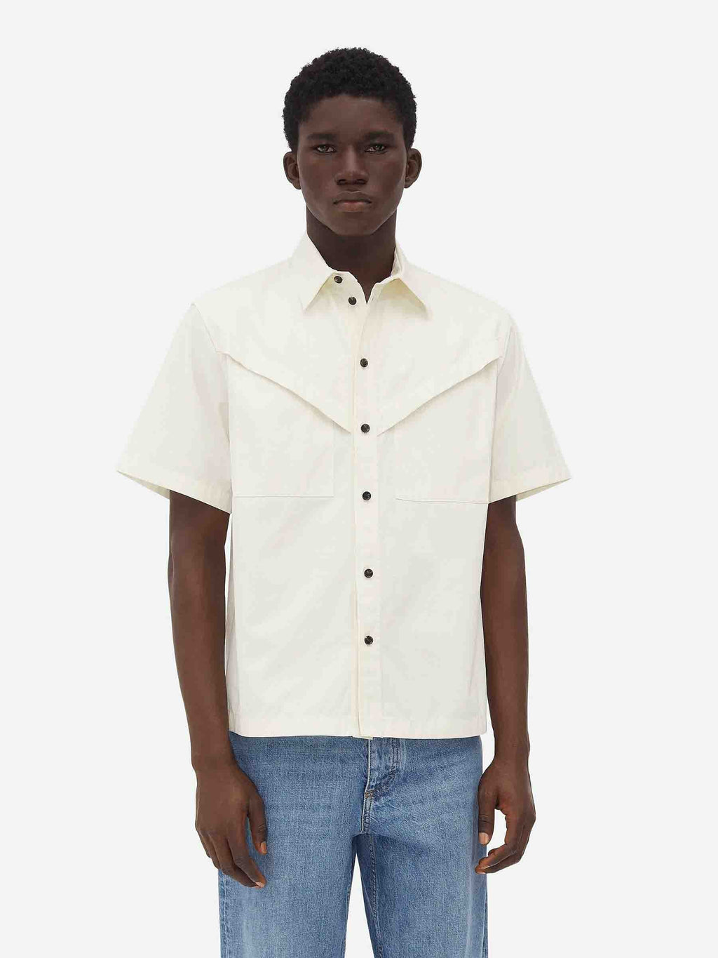 Cotton Twill Shirt Bottega veneta – Гарантія оригінальності – боковий вид