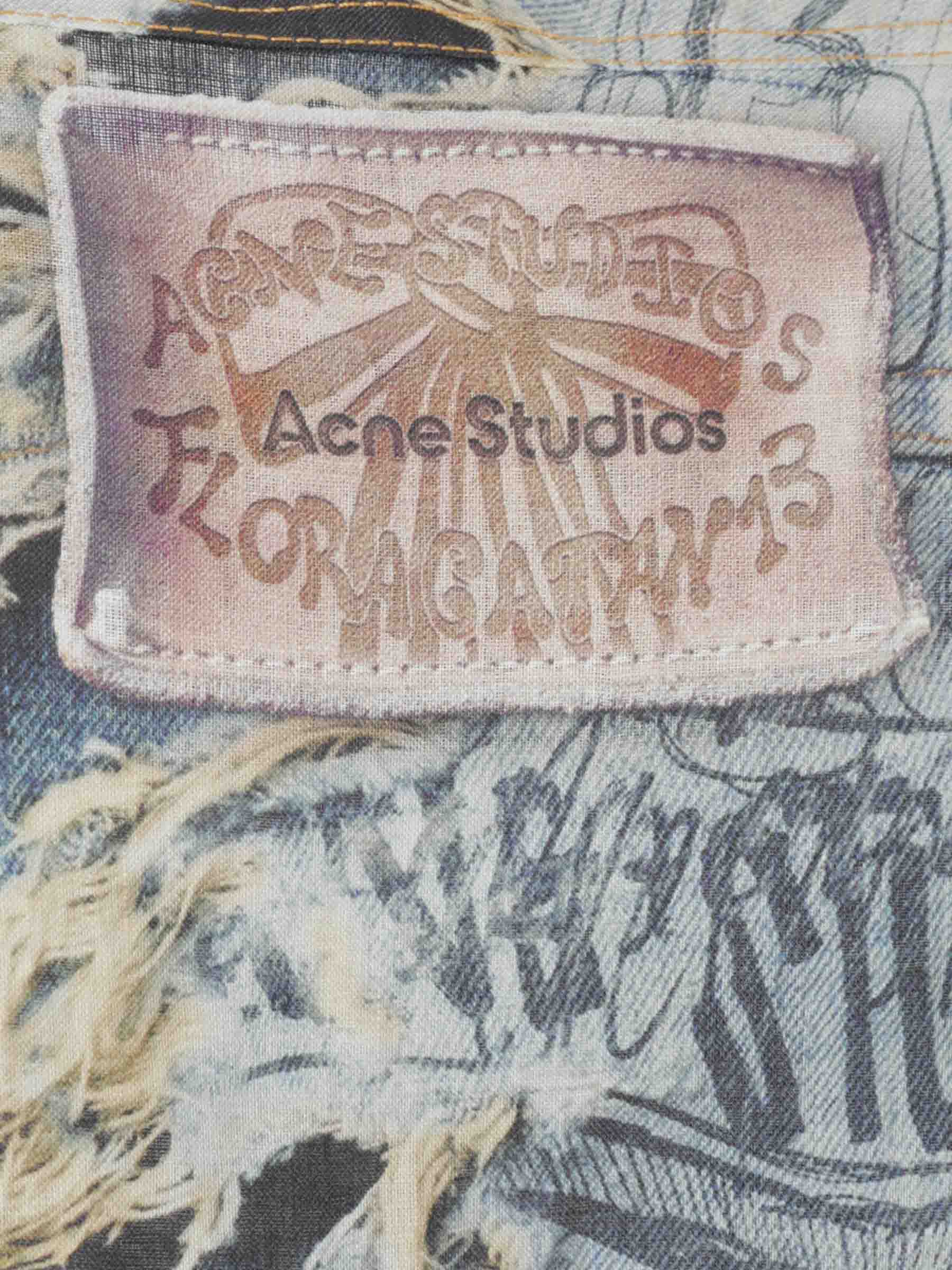 Оригінальна Printed Linen Shirt Acne studios – детальний вид