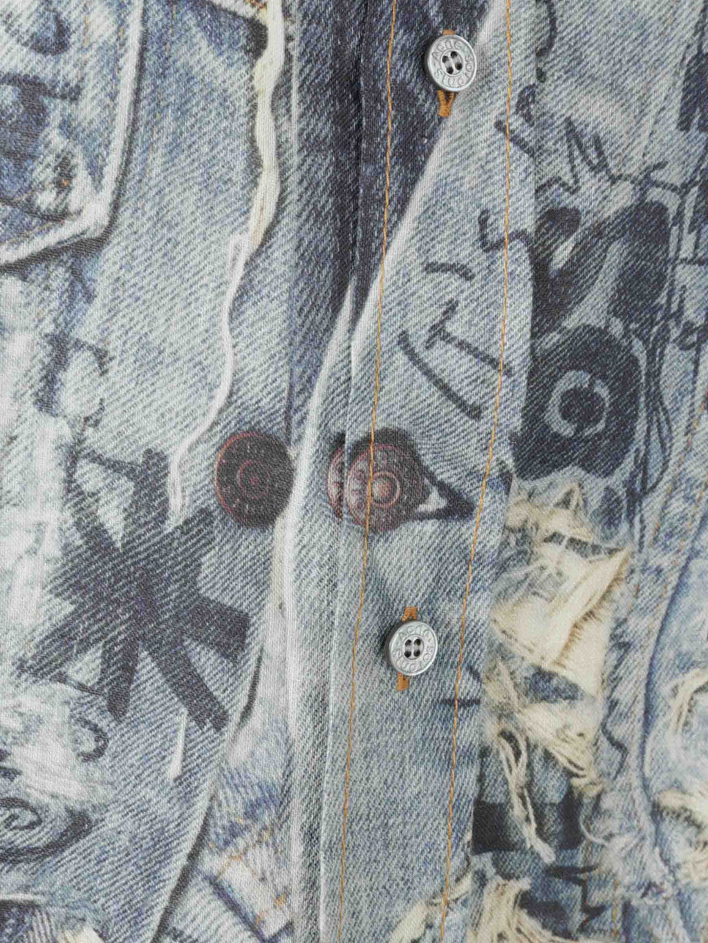 Оригінальна Printed Linen Shirt Acne studios – збільшений вид