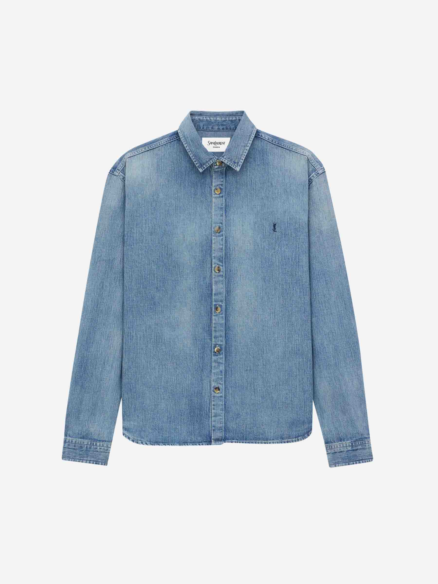 Denim Logo Shirt Saint laurent оригінал – Купити в Україні – боковий вид