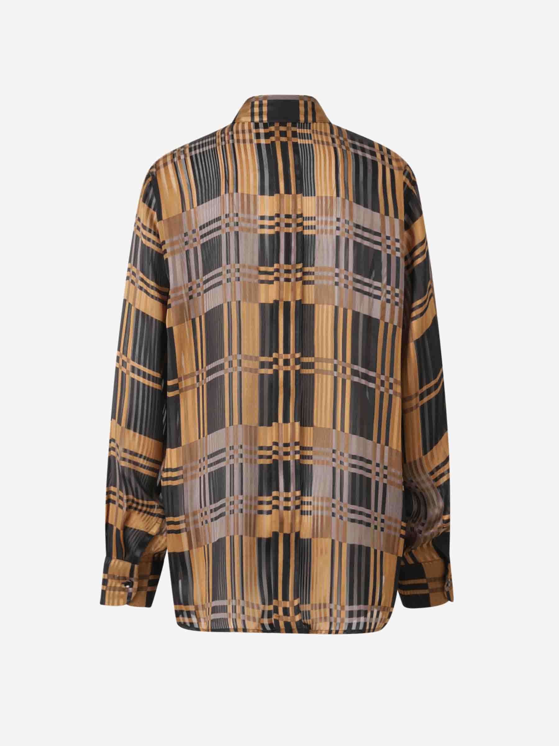 Striped Silk Shirt Saint laurent оригінал – Купити в Україні – вид ззаду