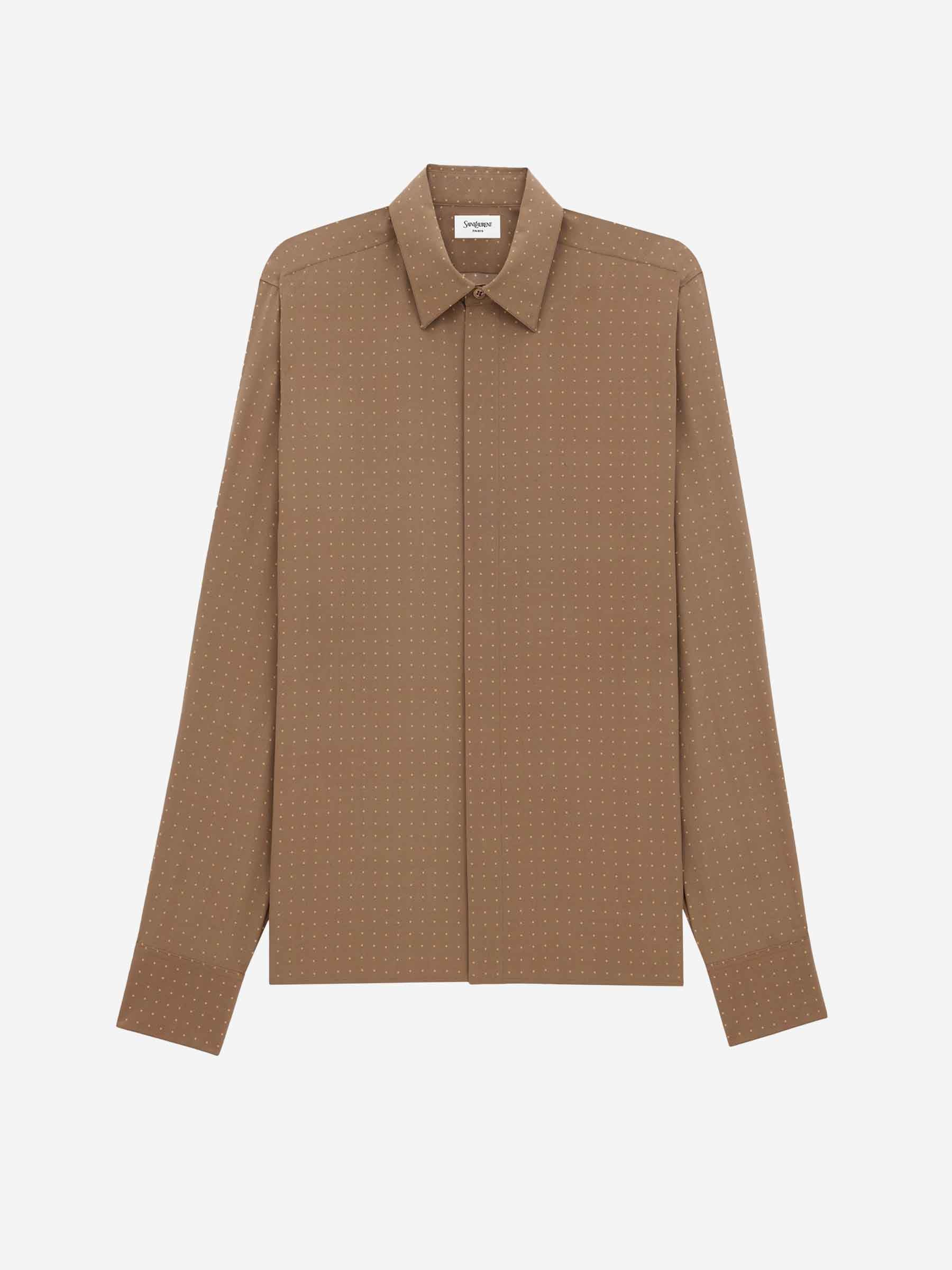 Polka Dot Silk Shirt Saint laurent – Гарантія оригінальності – боковий вид