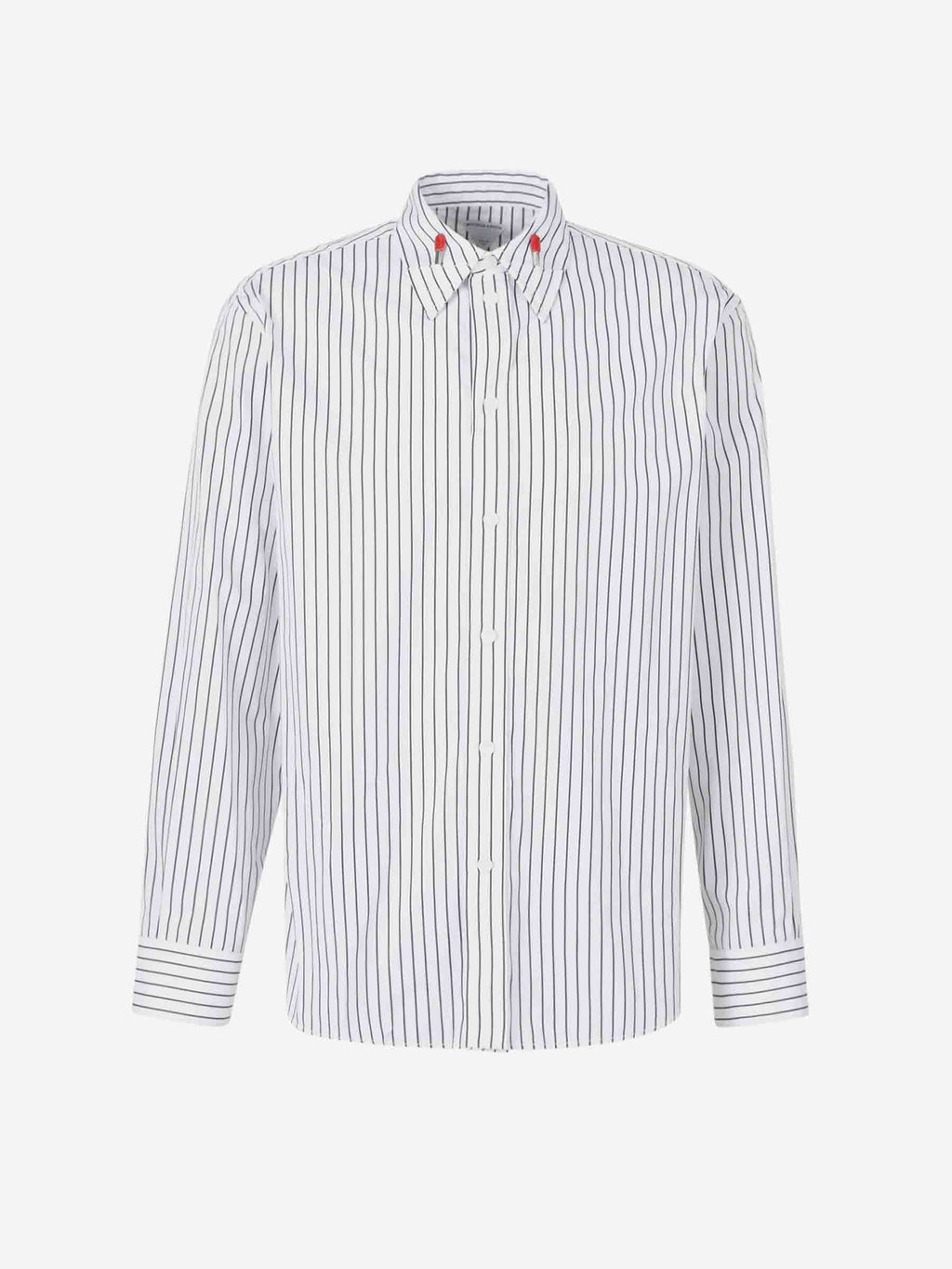 Оригінальна Striped Cotton Shirt Bottega veneta – боковий вид