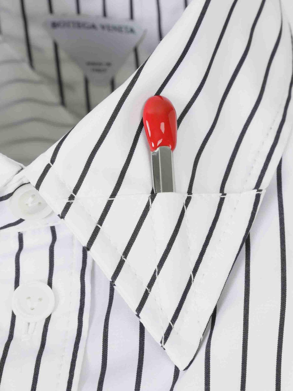 Оригінальна Striped Cotton Shirt Bottega veneta – детальний вид