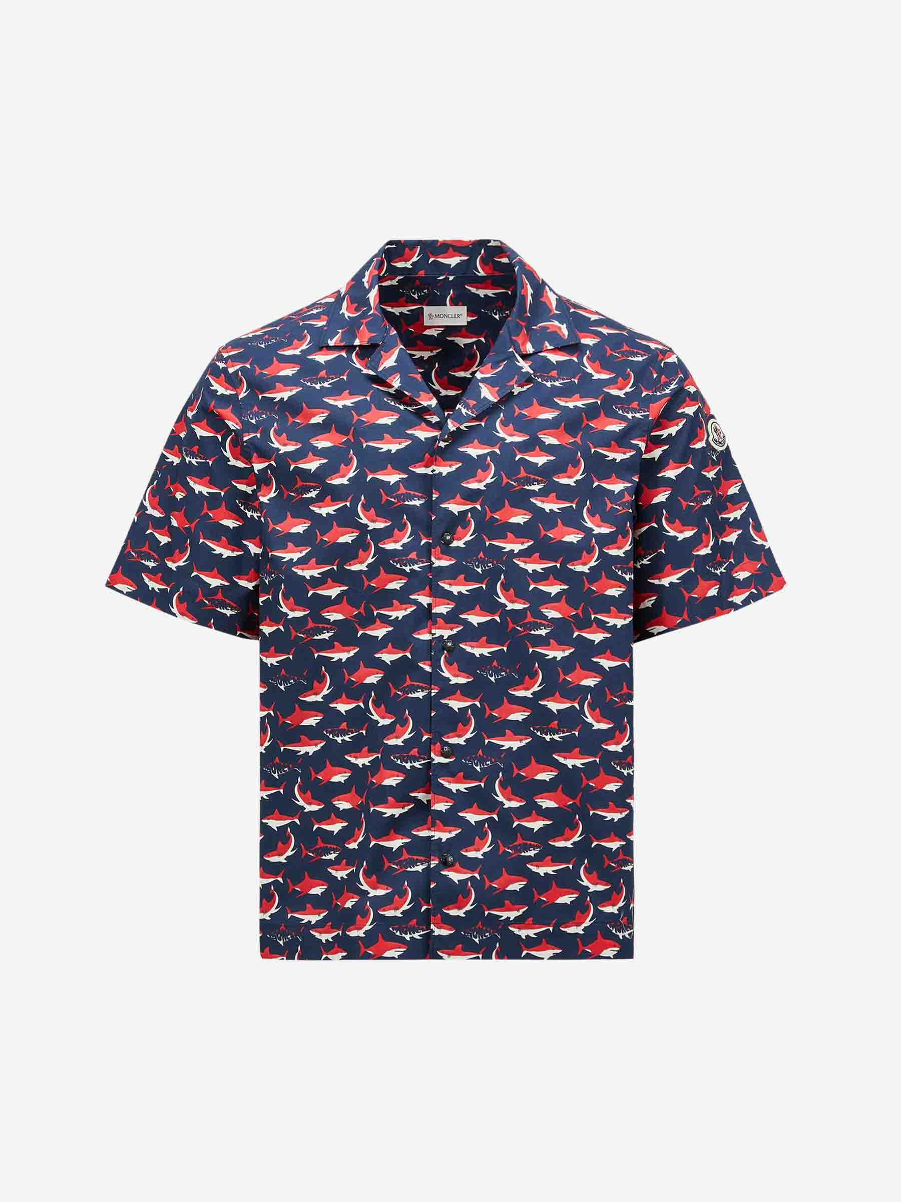 Оригінальна Cotton Printed Shirt Moncler – боковий вид