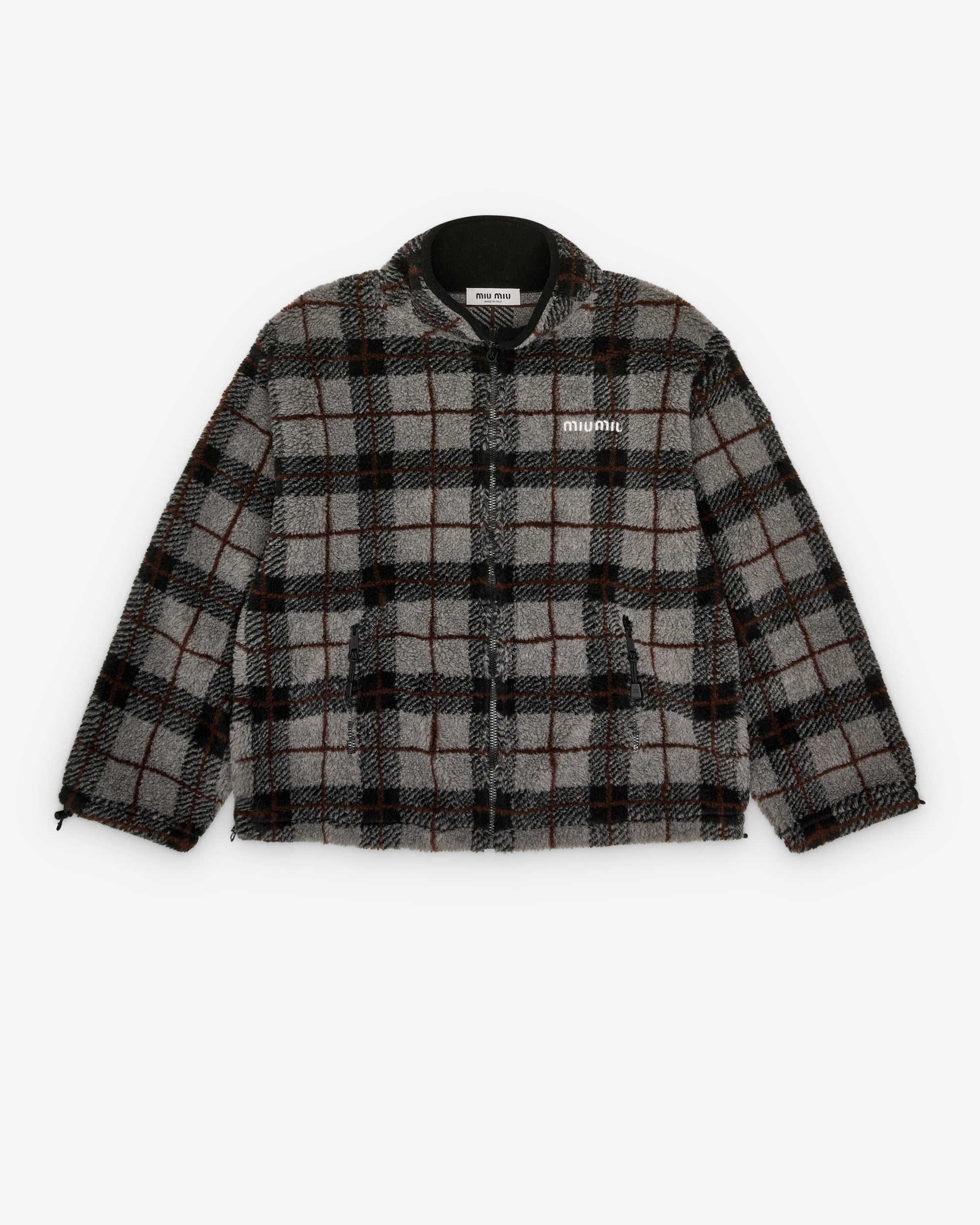 Оригінальна Mens Plaid Blouson Miu miu – боковий вид