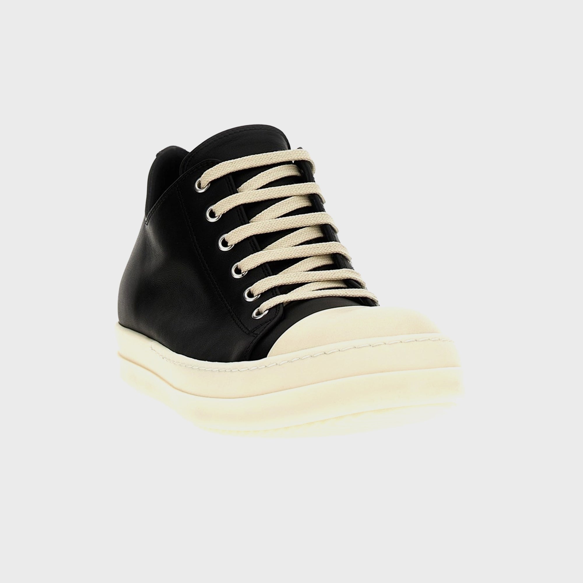Scarpe Pelle Low Sneaks Black Rick owens – Гарантія оригінальності – вид ззаду
