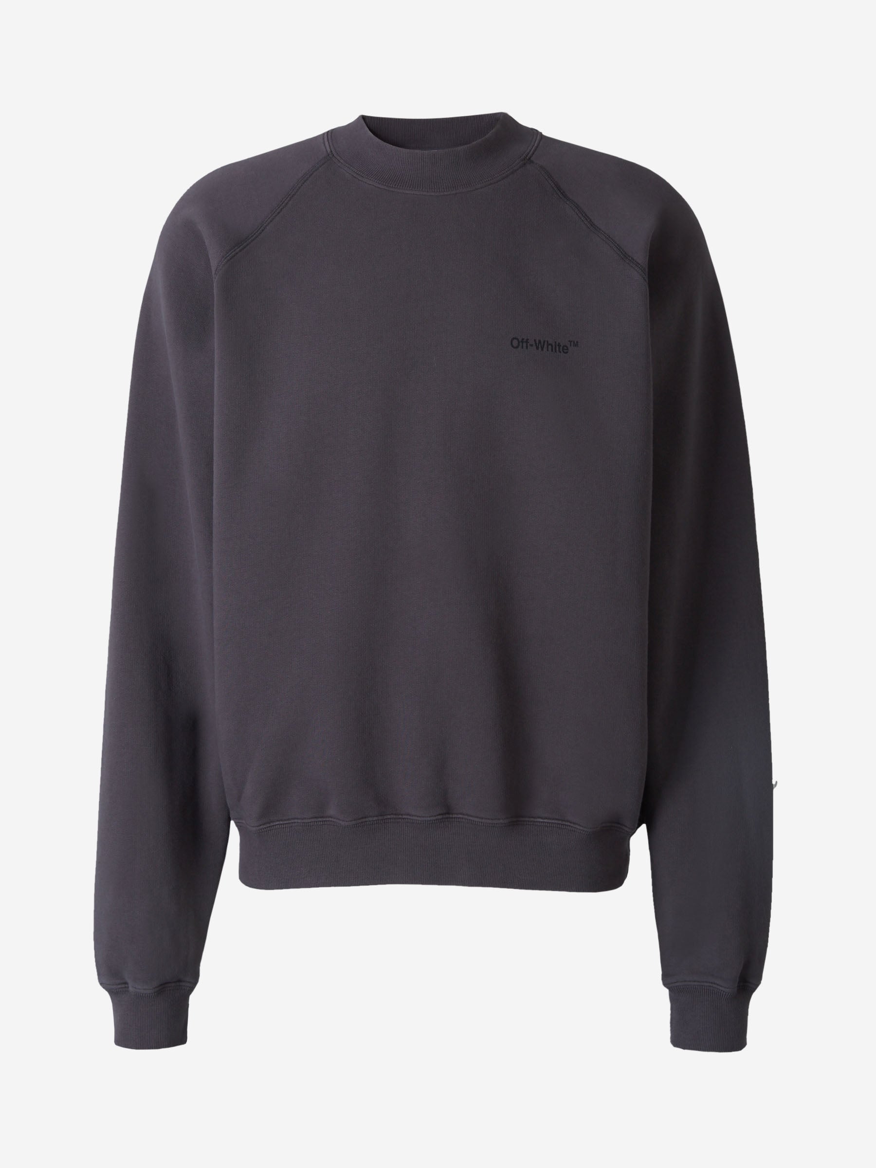 Logo Cotton Sweatshirt Off-white – Гарантія оригінальності – боковий вид