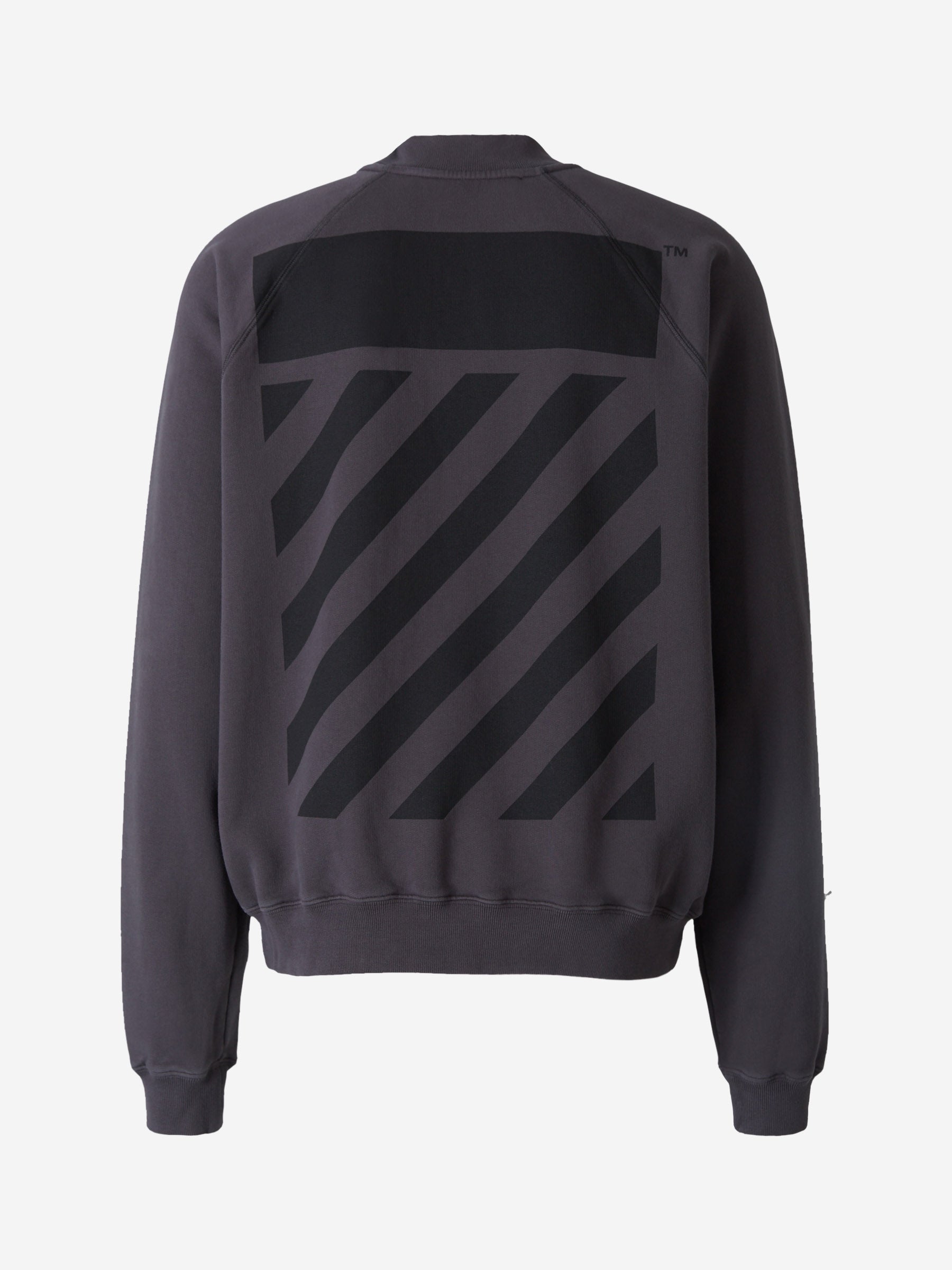Logo Cotton Sweatshirt Off-white – Гарантія оригінальності – вид ззаду
