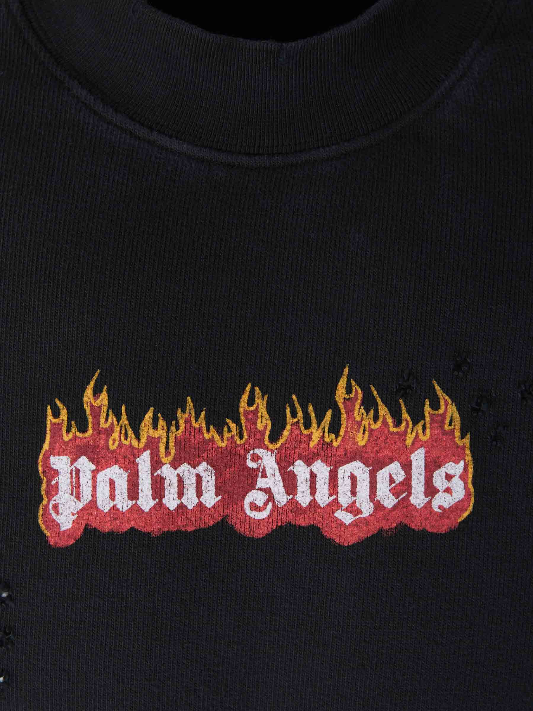 Flames Logo Sweatshirt Palm angels – Гарантія оригінальності – детальний вид