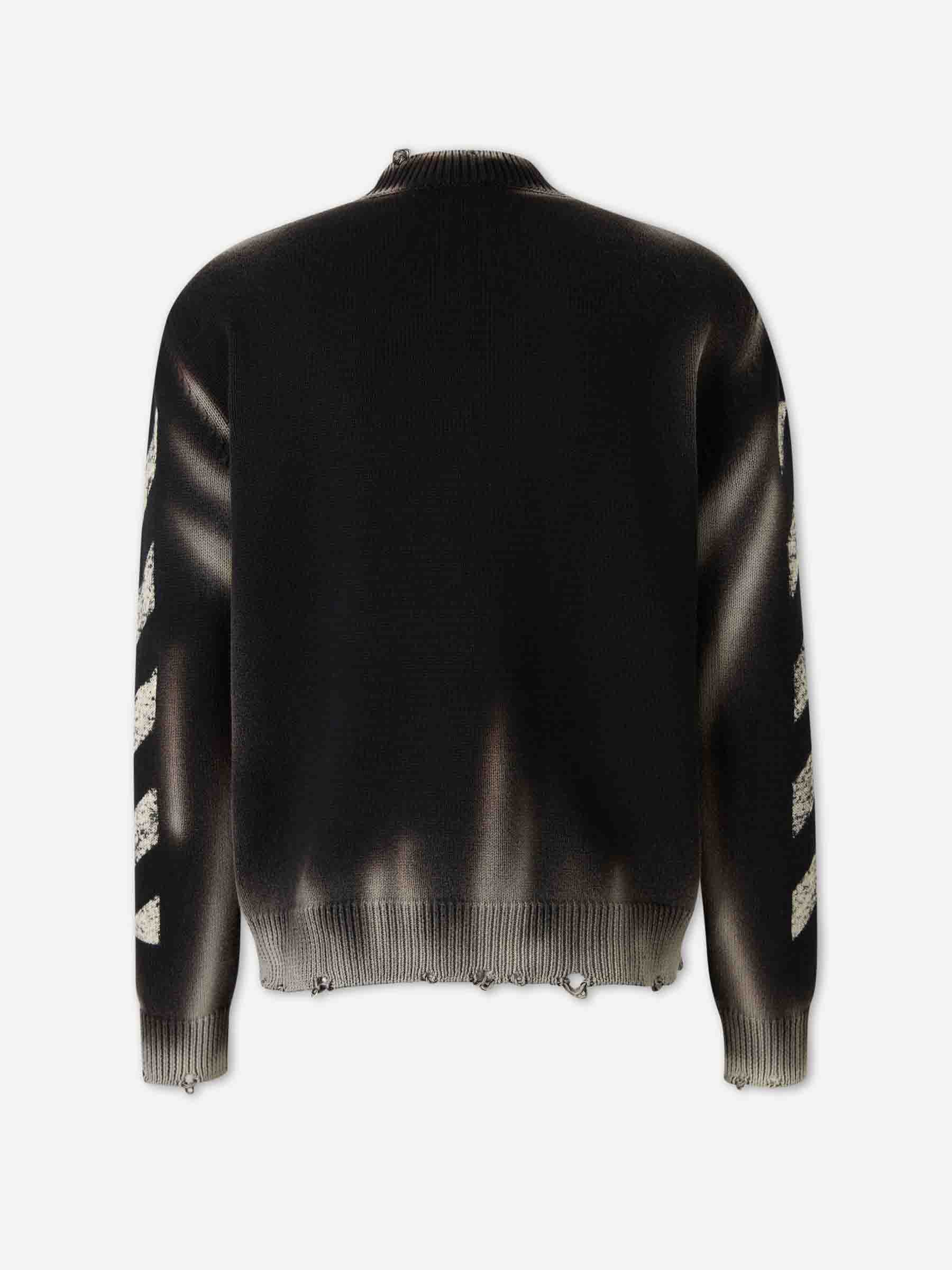 Оригінальна Crew Neck Sweater Off-white – вид ззаду