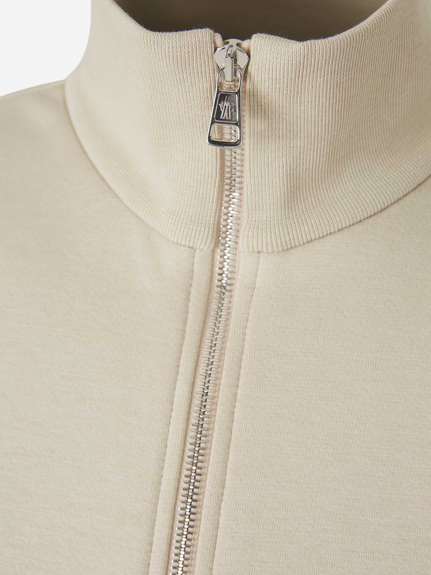 Tricolor Logo Zipper Sweatshirt Moncler оригінал – Купити в Україні – збільшений вид - MONCLER