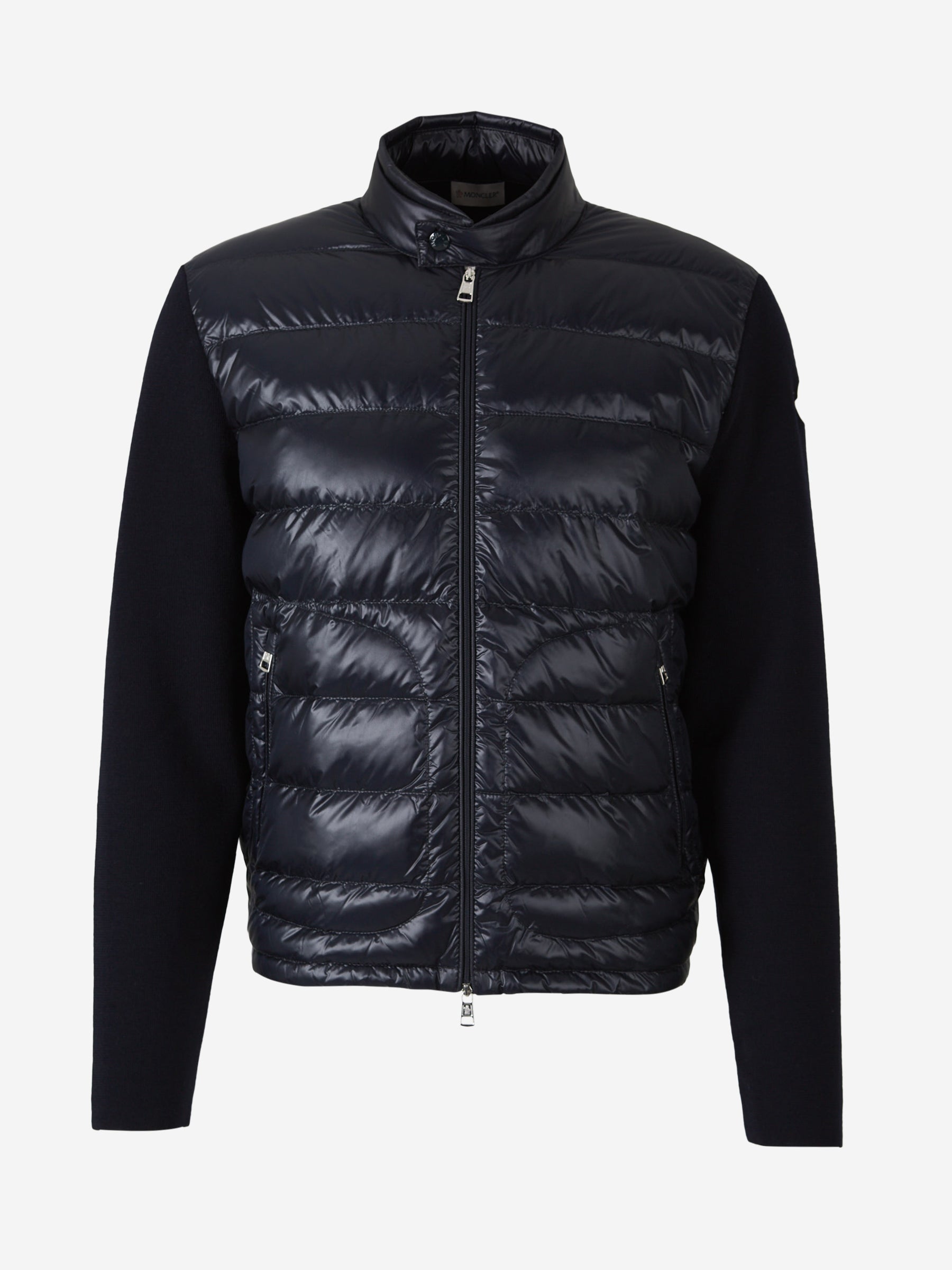 Wool Quilted Cardigan Moncler оригінал – Купити в Україні – боковий вид - MONCLER