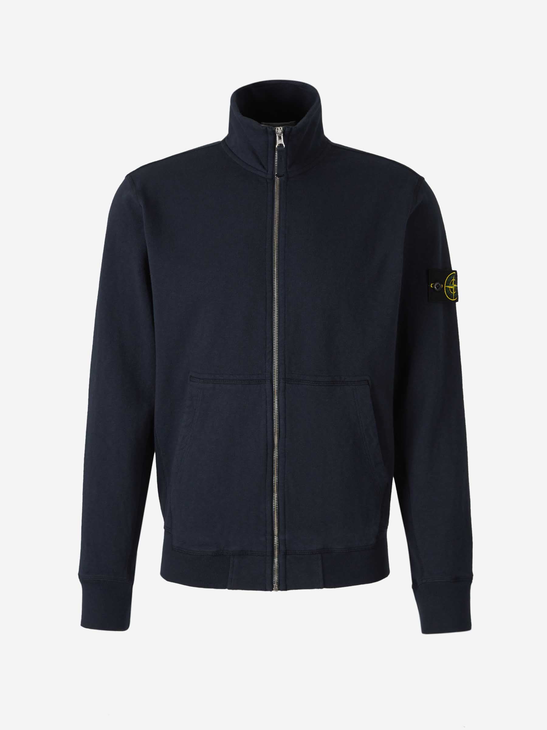 Cotton Zip Sweatshirt Stone island – Гарантія оригінальності – боковий вид