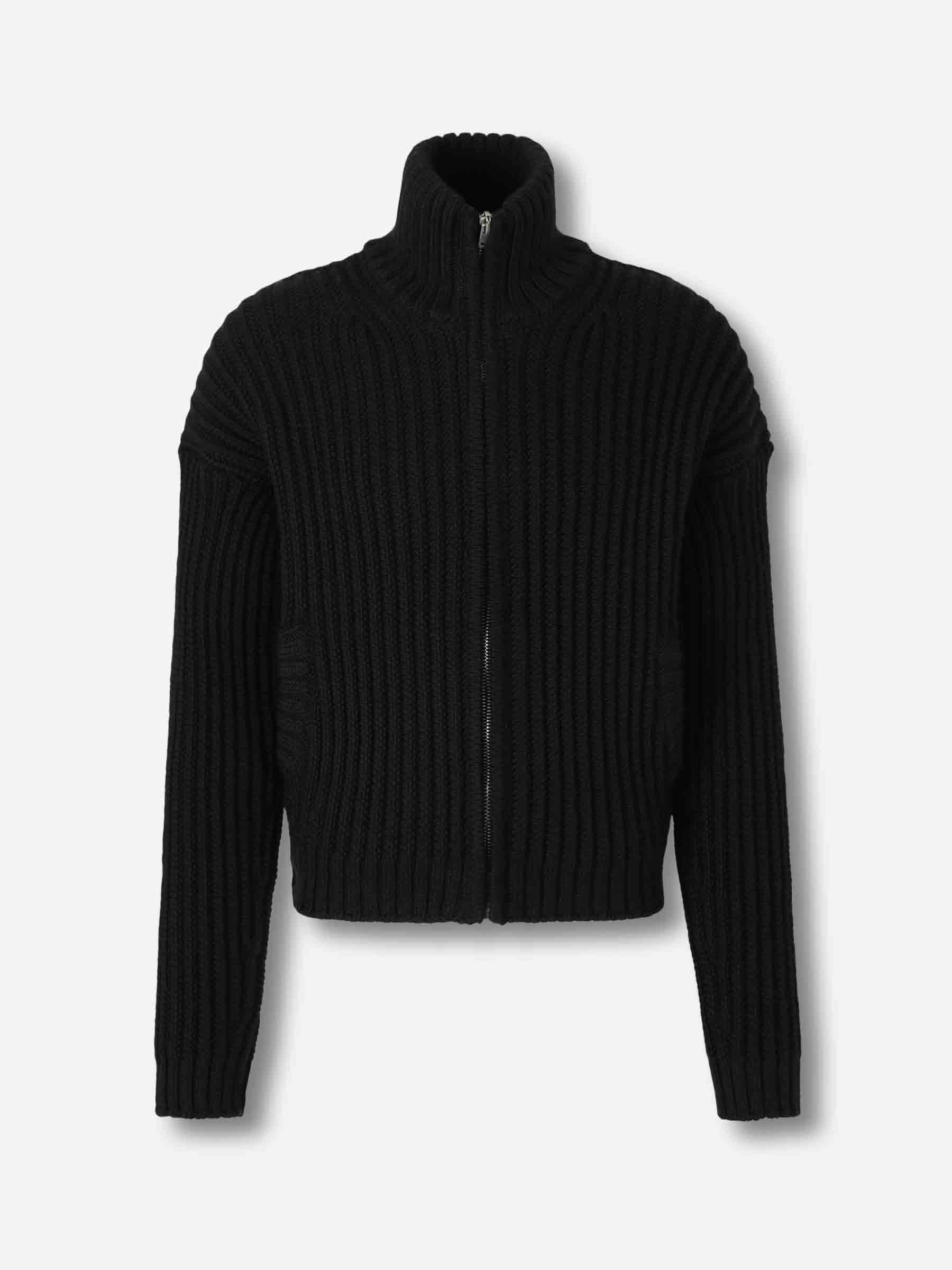 Оригінальна Wool Zip Cardigan Acne studios – боковий вид