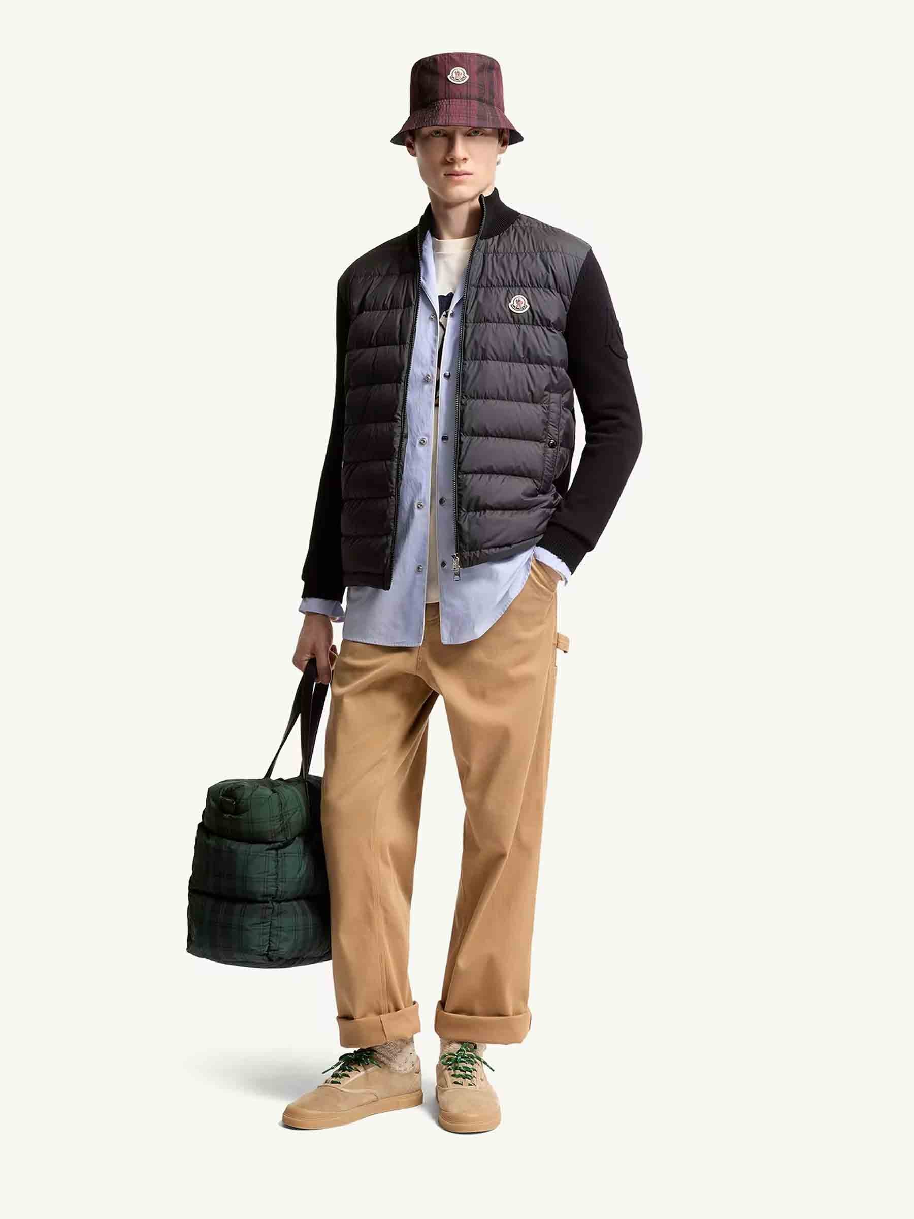 Оригінальна Quilted Cardigan With Zipper Moncler – вид ззаду