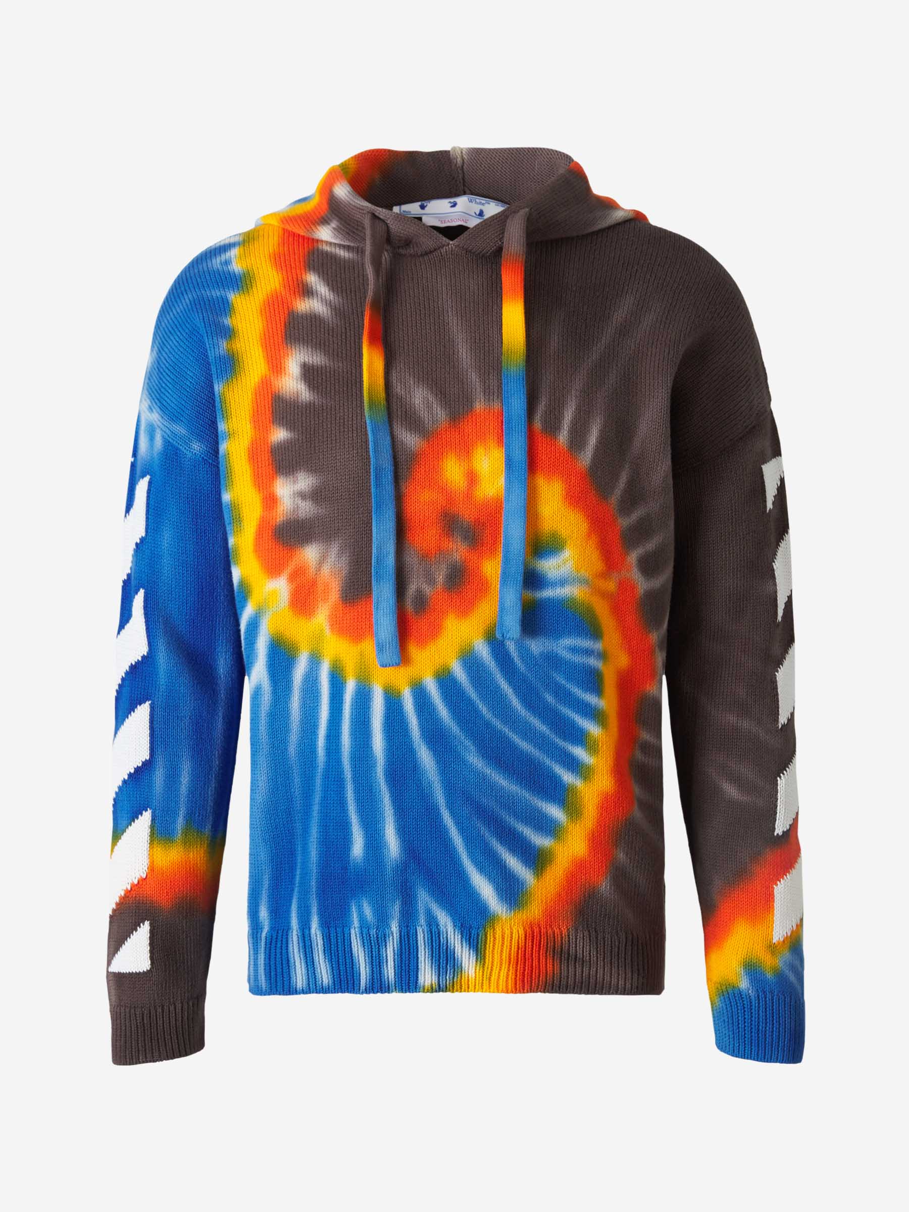 Оригінальна Diag Tie-Dye Hoodie Off-white – боковий вид