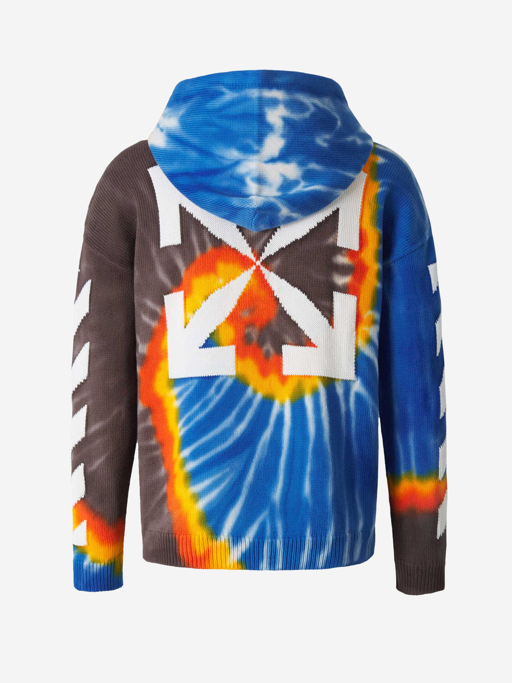 Оригінальна Diag Tie-Dye Hoodie Off-white – вид ззаду