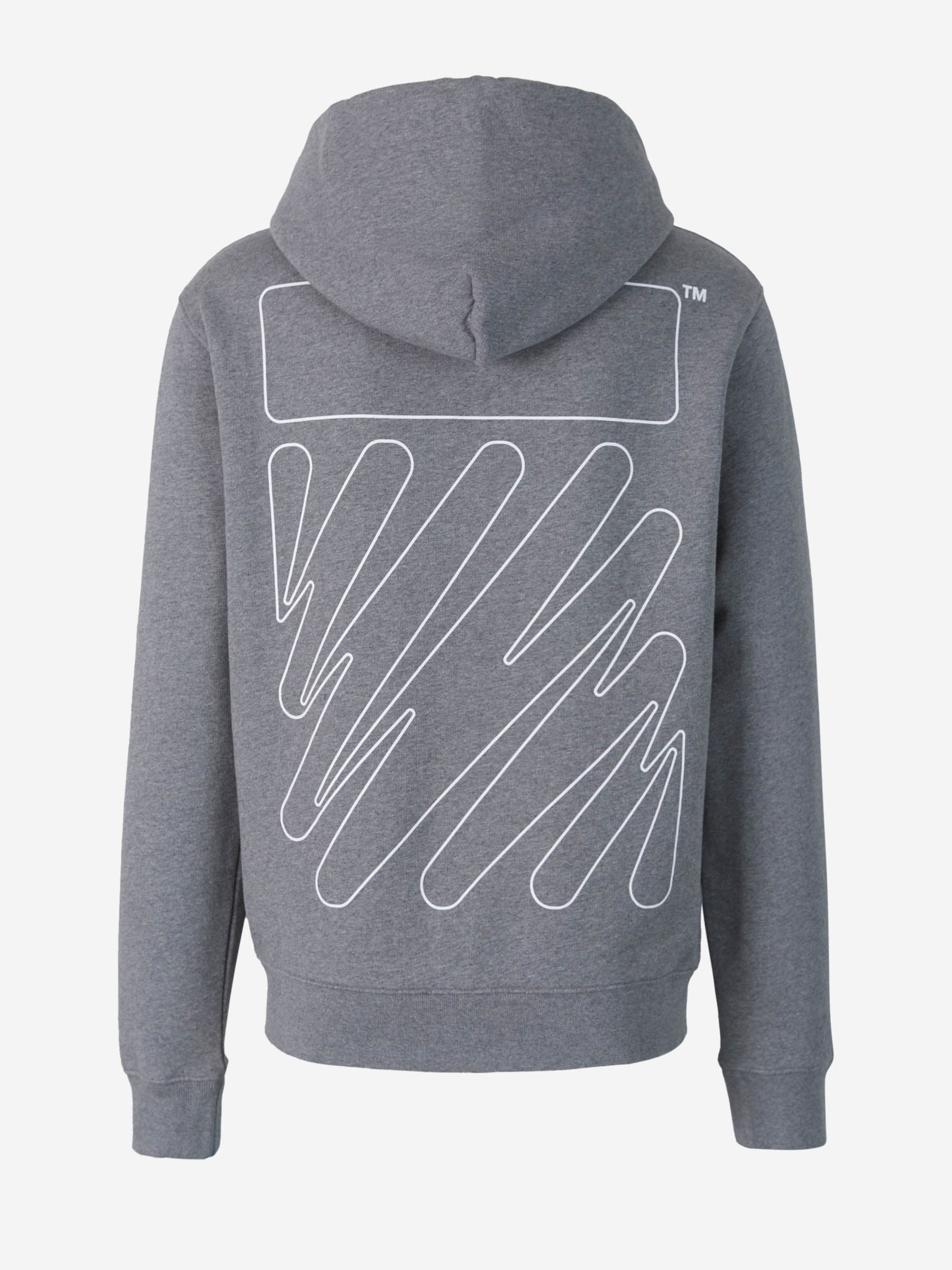 Оригінальна Wave Diagonals Hoodie Off-white – вид ззаду