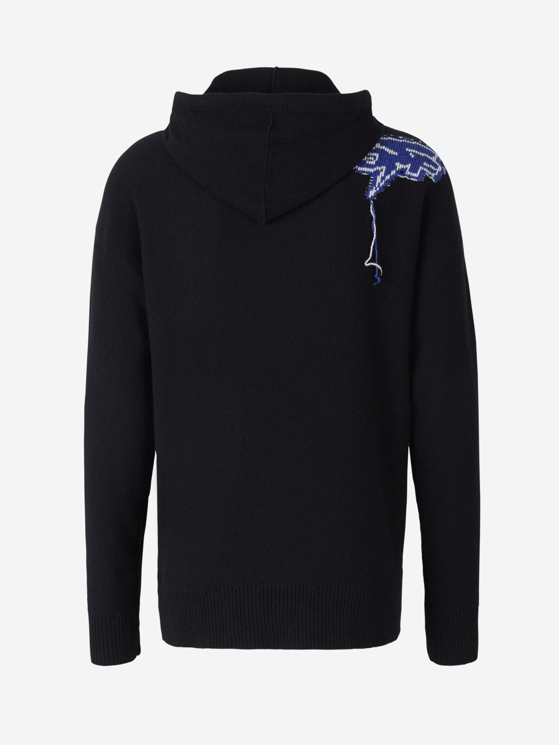 Оригінальна Hooded Wool Sweater Off-white – вид ззаду