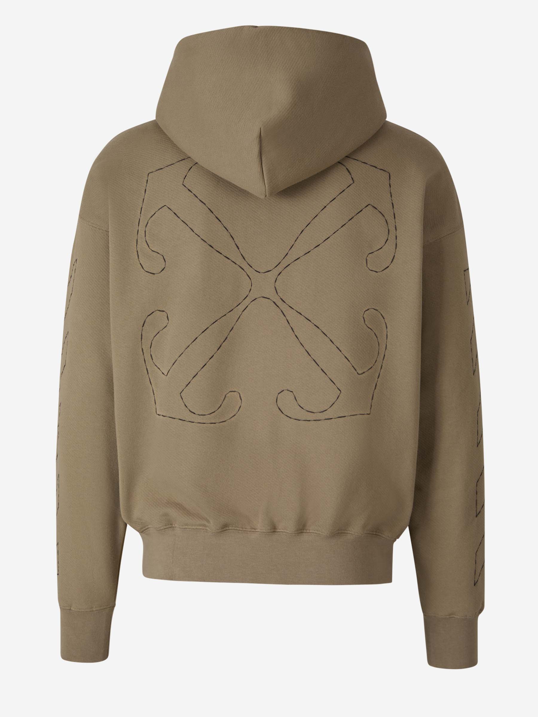 Cotton Logo Sweatshirt Off-white оригінал – Купити в Україні – вид ззаду
