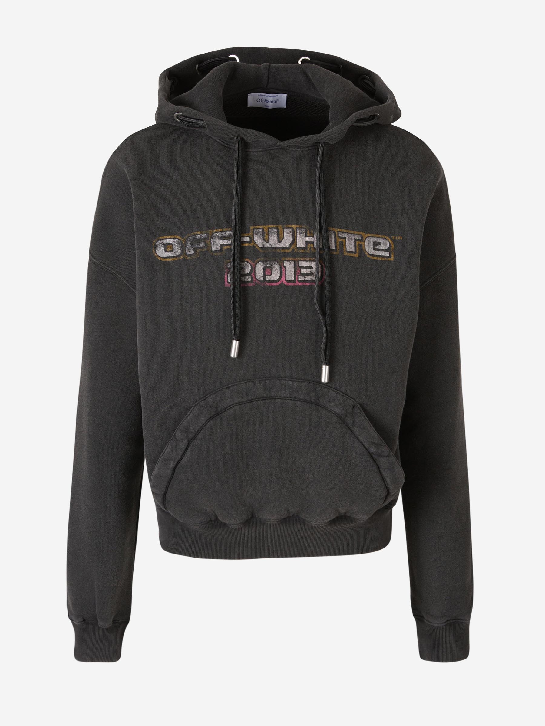 Logo Cotton Sweatshirt Off-white – Гарантія оригінальності – боковий вид