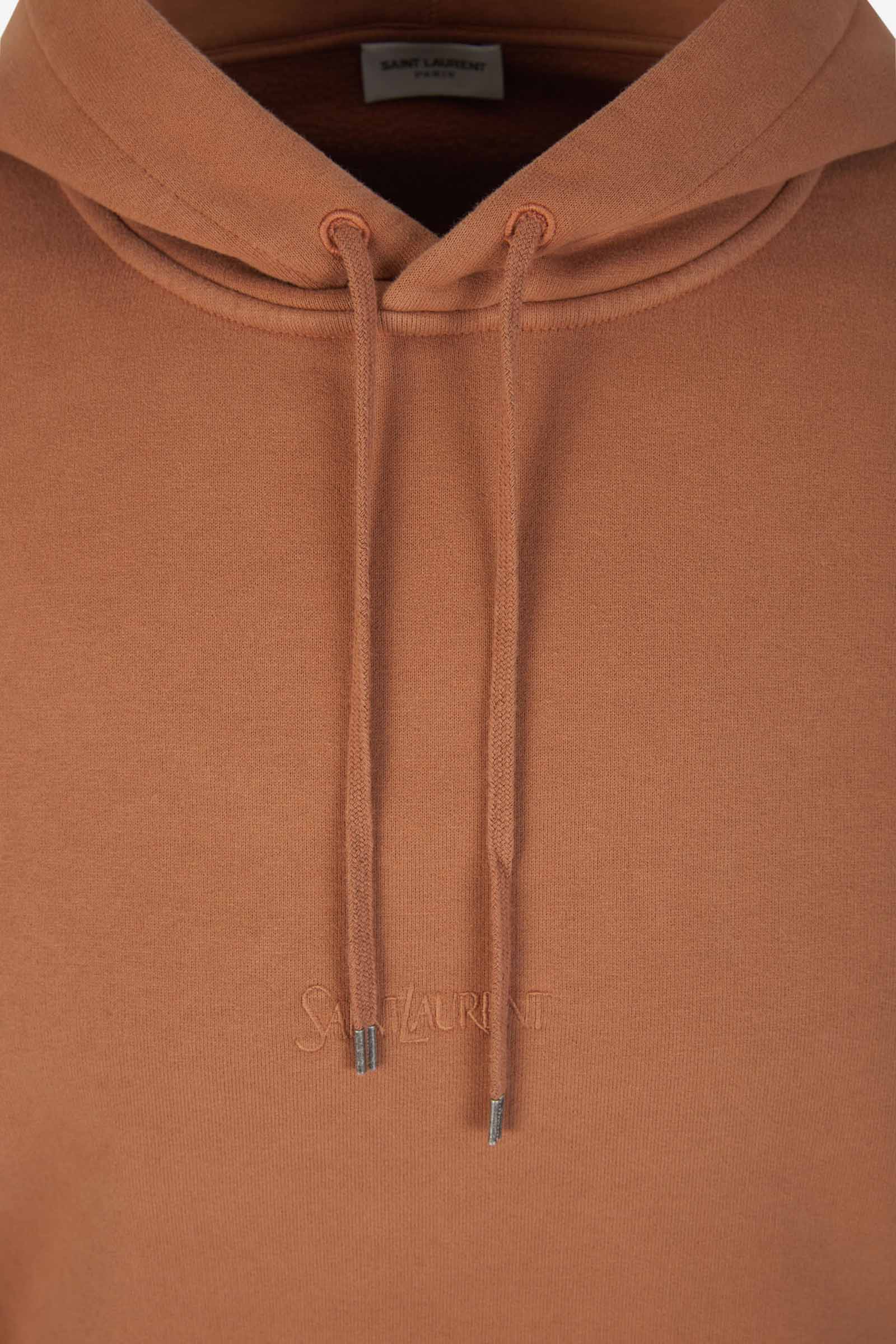 Оригінальна Plain Cotton Sweatshirt Saint laurent – детальний вид