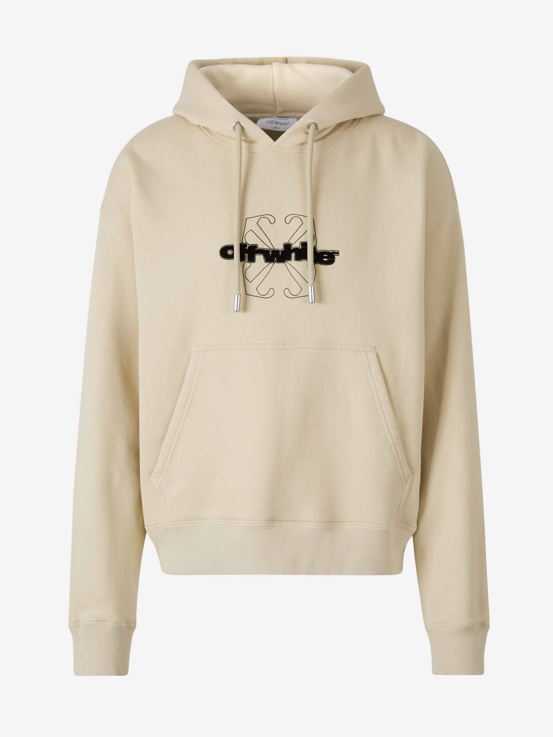 Cotton Logo Sweatshirt Off-white оригінал – Купити в Україні – боковий вид