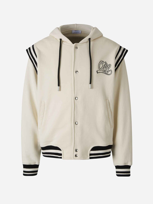 00 Varsity Hoodie Off-white оригінал – Купити в Україні – боковий вид