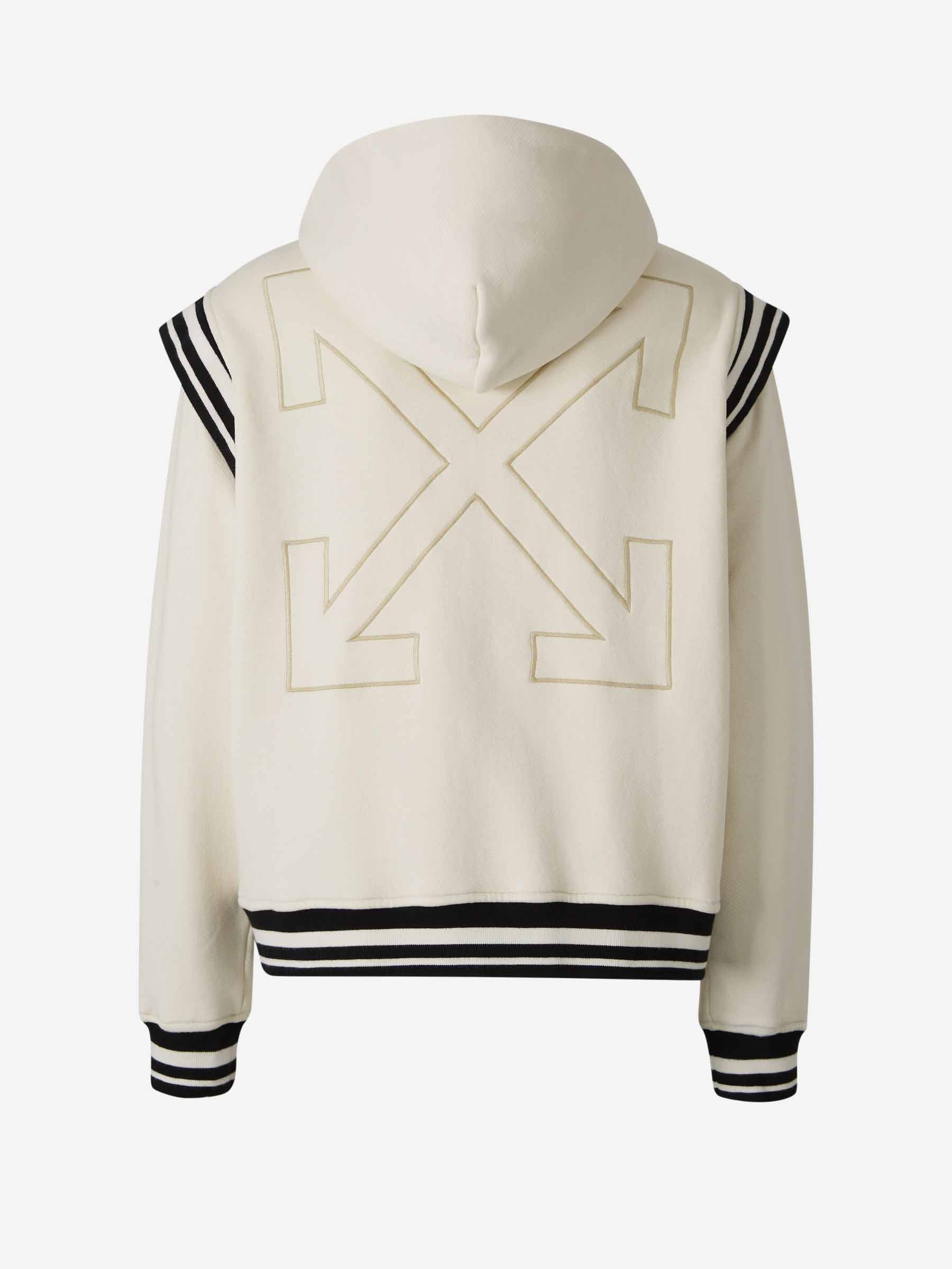 Hooded Sweatshirt 00 Varsity Off-white – Гарантія оригінальності – вид ззаду