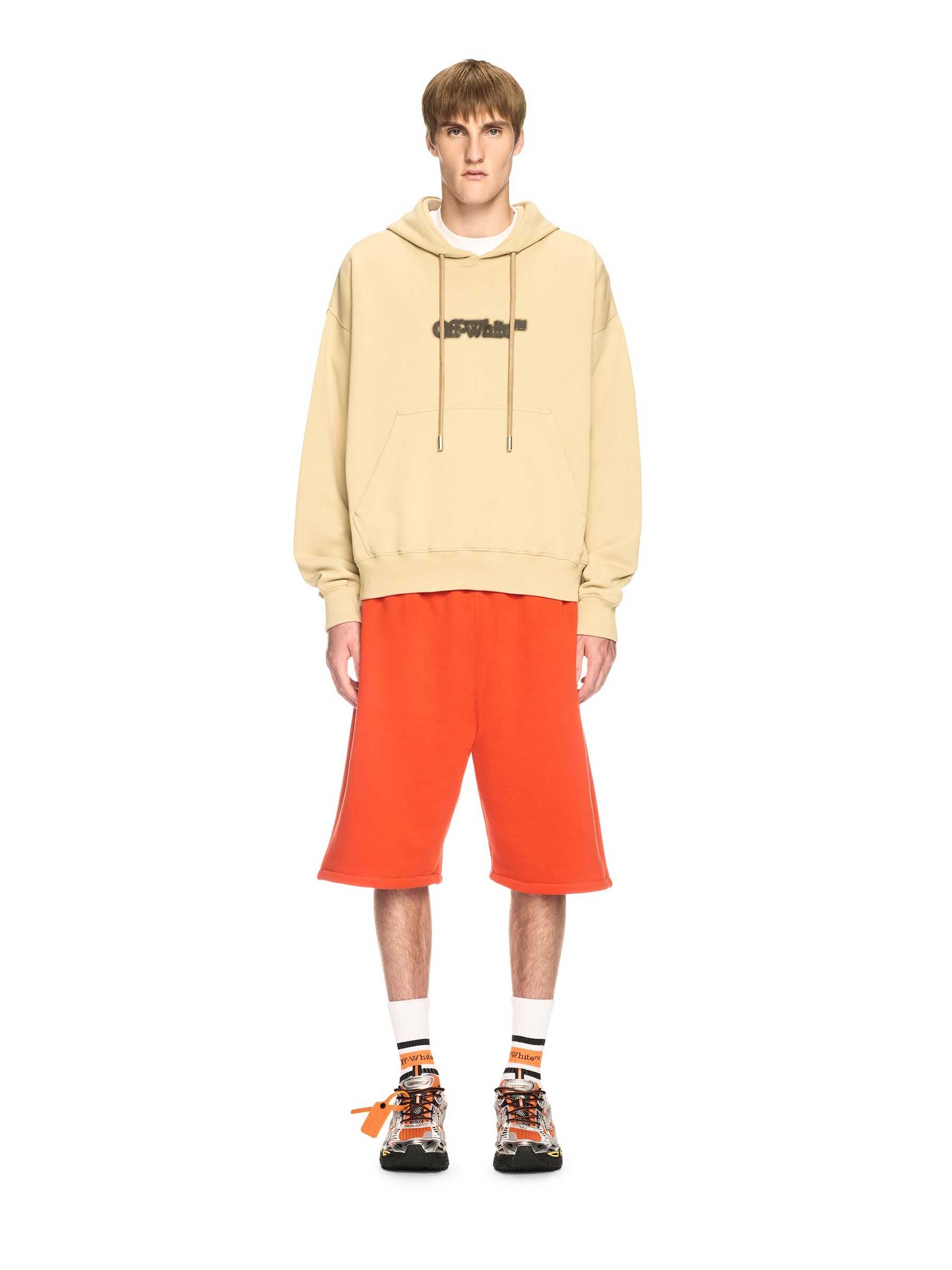 Оригінальна Cotton Hooded Sweatshirt Off-white – вид ззаду