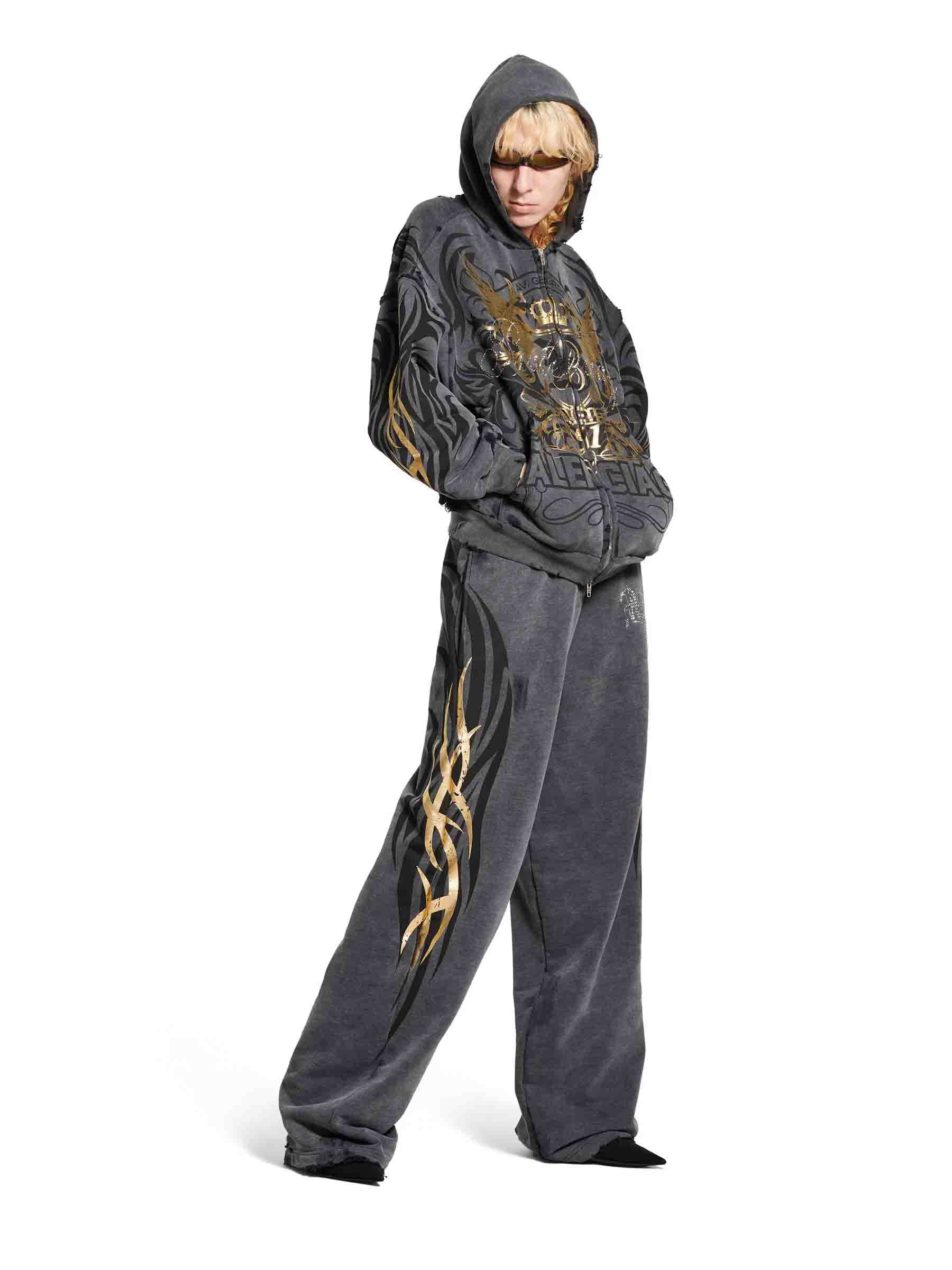 Tacky Gold Zip Sweatshirt Balenciaga оригінал – Купити в Україні – вид ззаду - BALENCIAGA