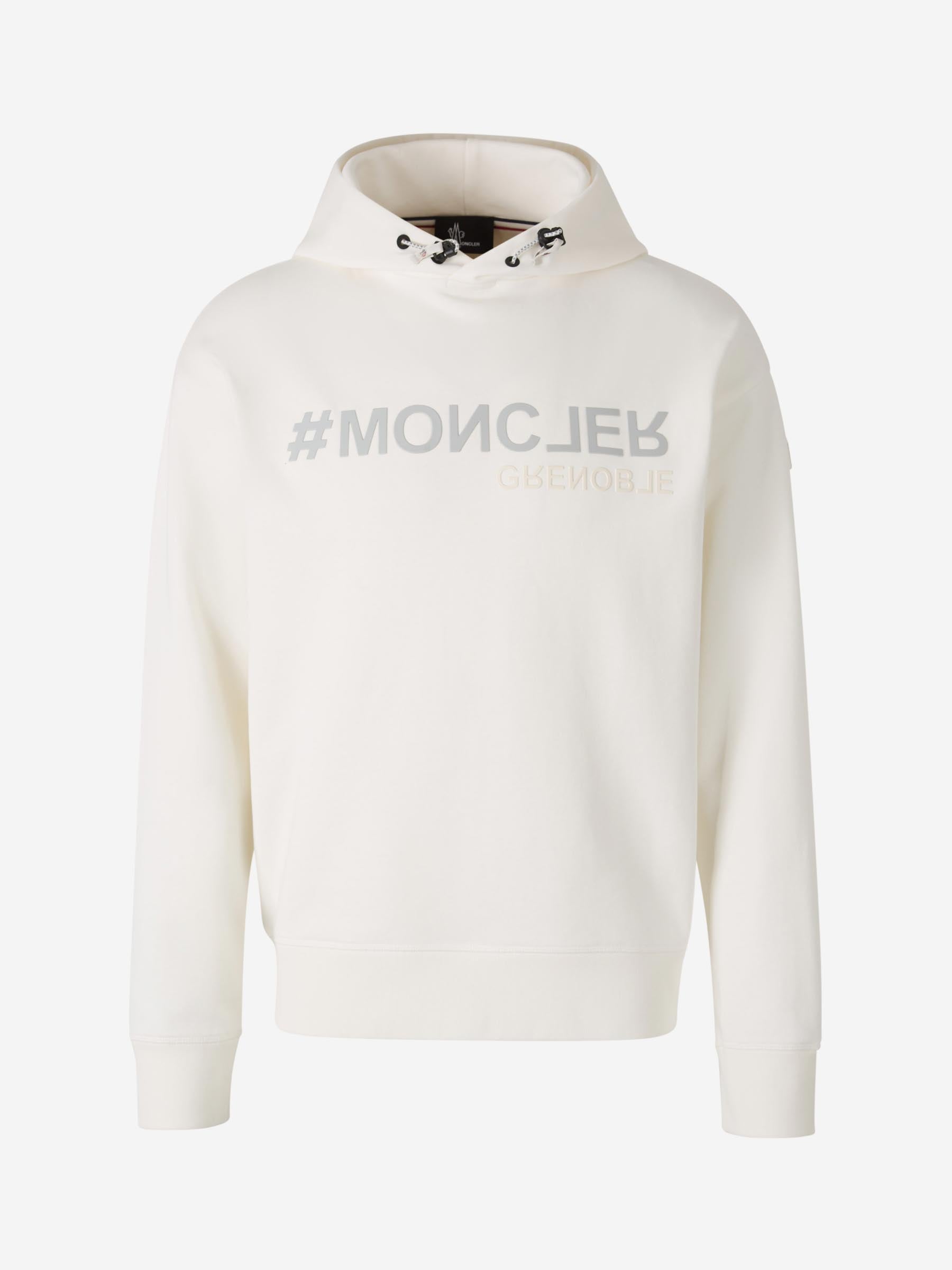 Cotton Sweatshirt Logo Moncler оригінал – Купити в Україні – боковий вид - MONCLER