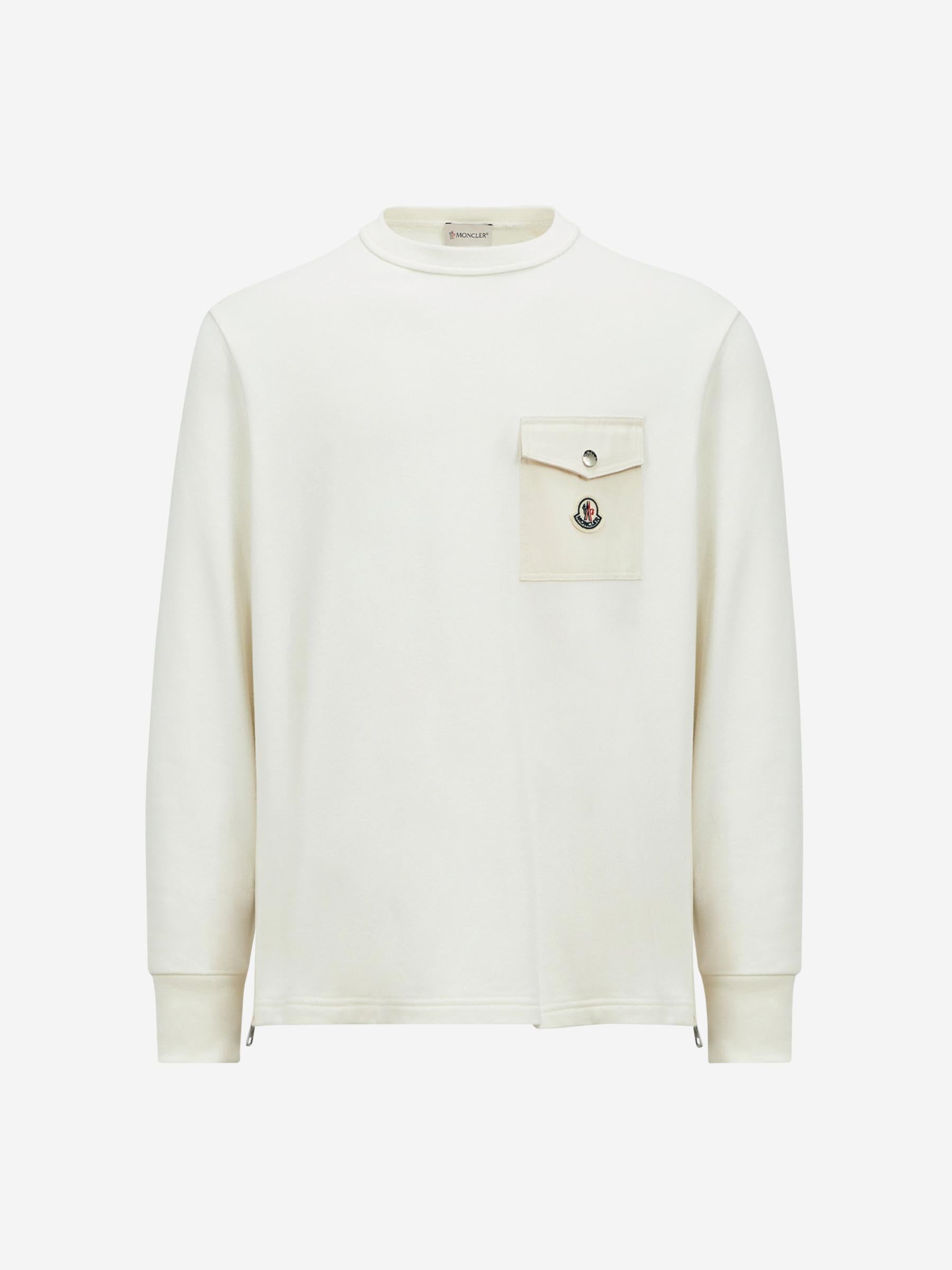 Crew Neck Sweatshirt Moncler – Гарантія оригінальності – боковий вид - MONCLER