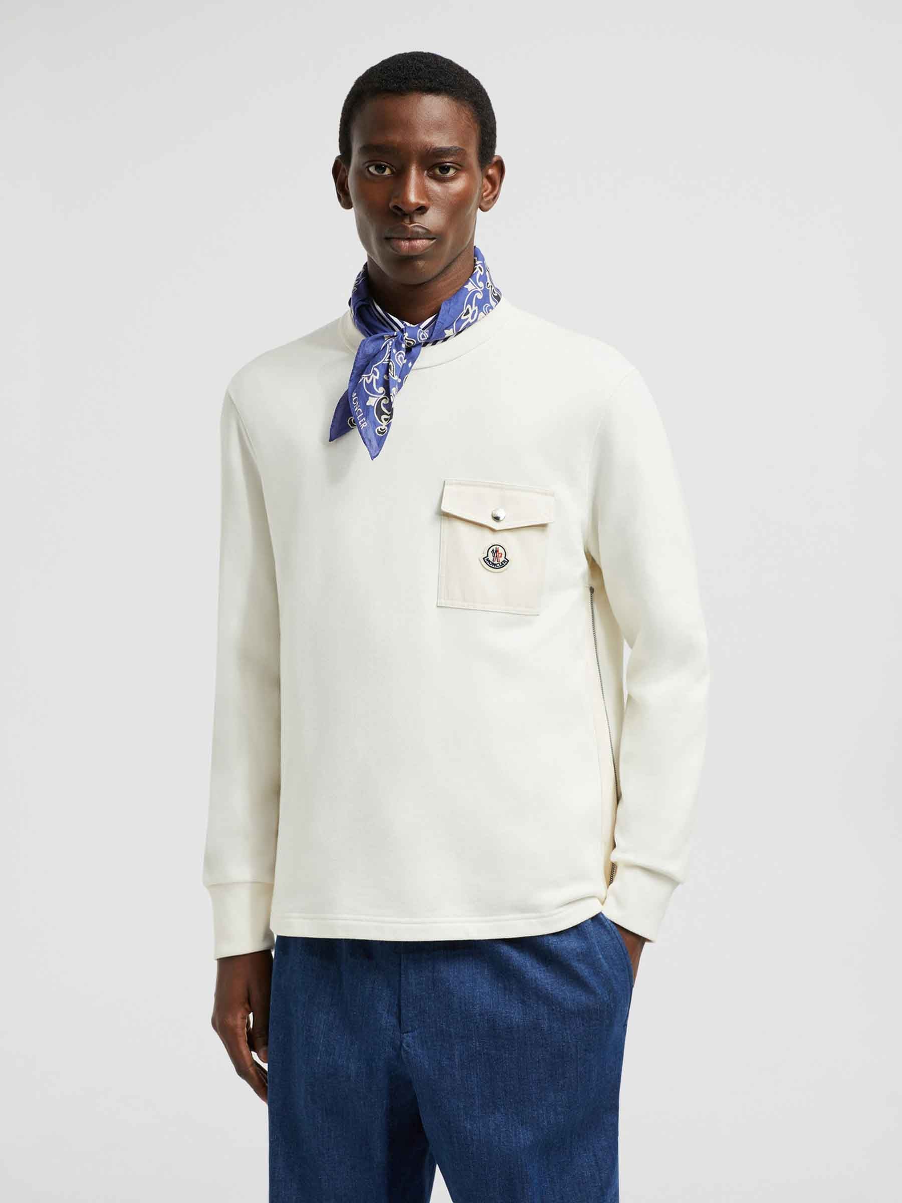 Crew Neck Sweatshirt Moncler – Гарантія оригінальності – вид ззаду - MONCLER