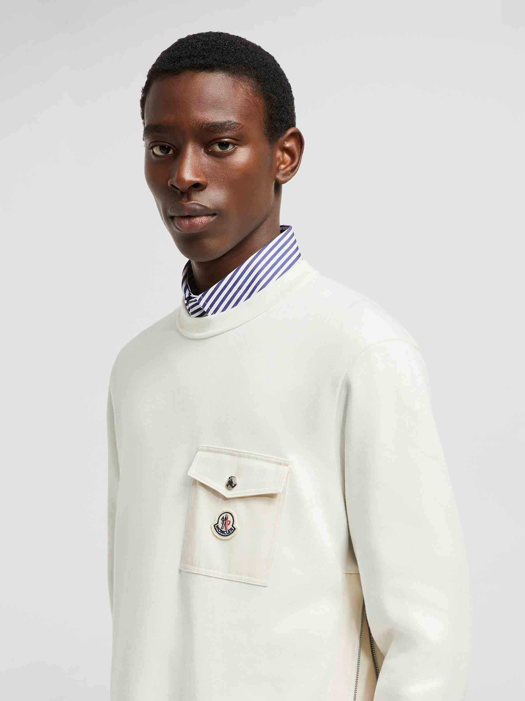 Crew Neck Sweatshirt Moncler – Гарантія оригінальності – збільшений вид - MONCLER