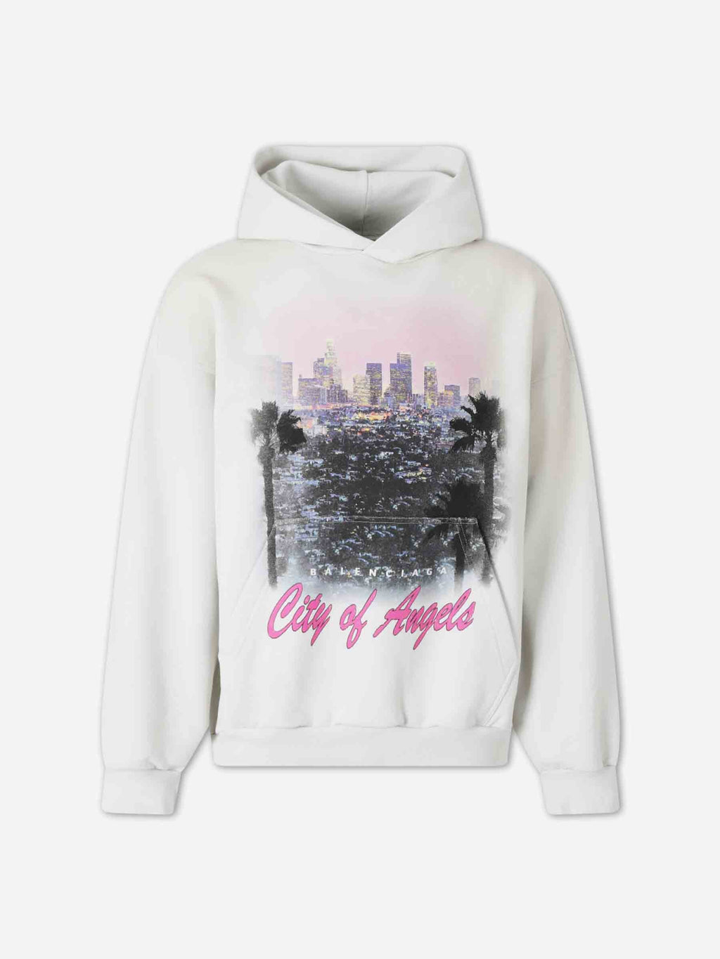 Logo Hooded Sweatshirt Balenciaga оригінал – Купити в Україні – боковий вид