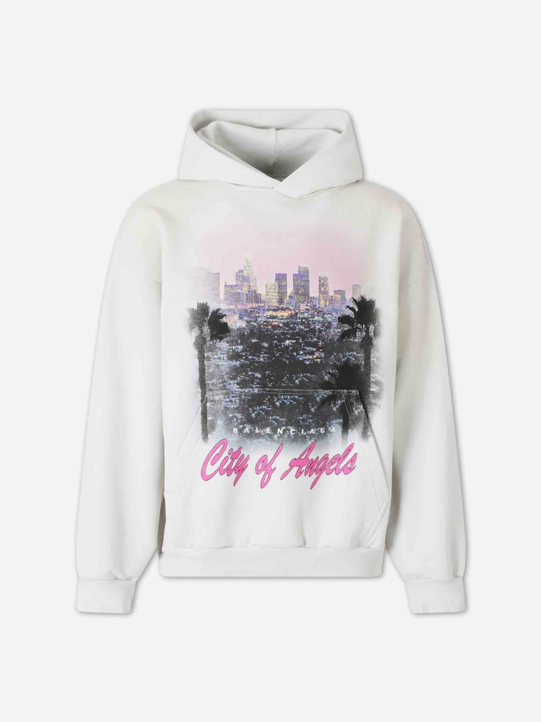 Logo Hooded Sweatshirt Balenciaga оригінал – Купити в Україні – боковий вид