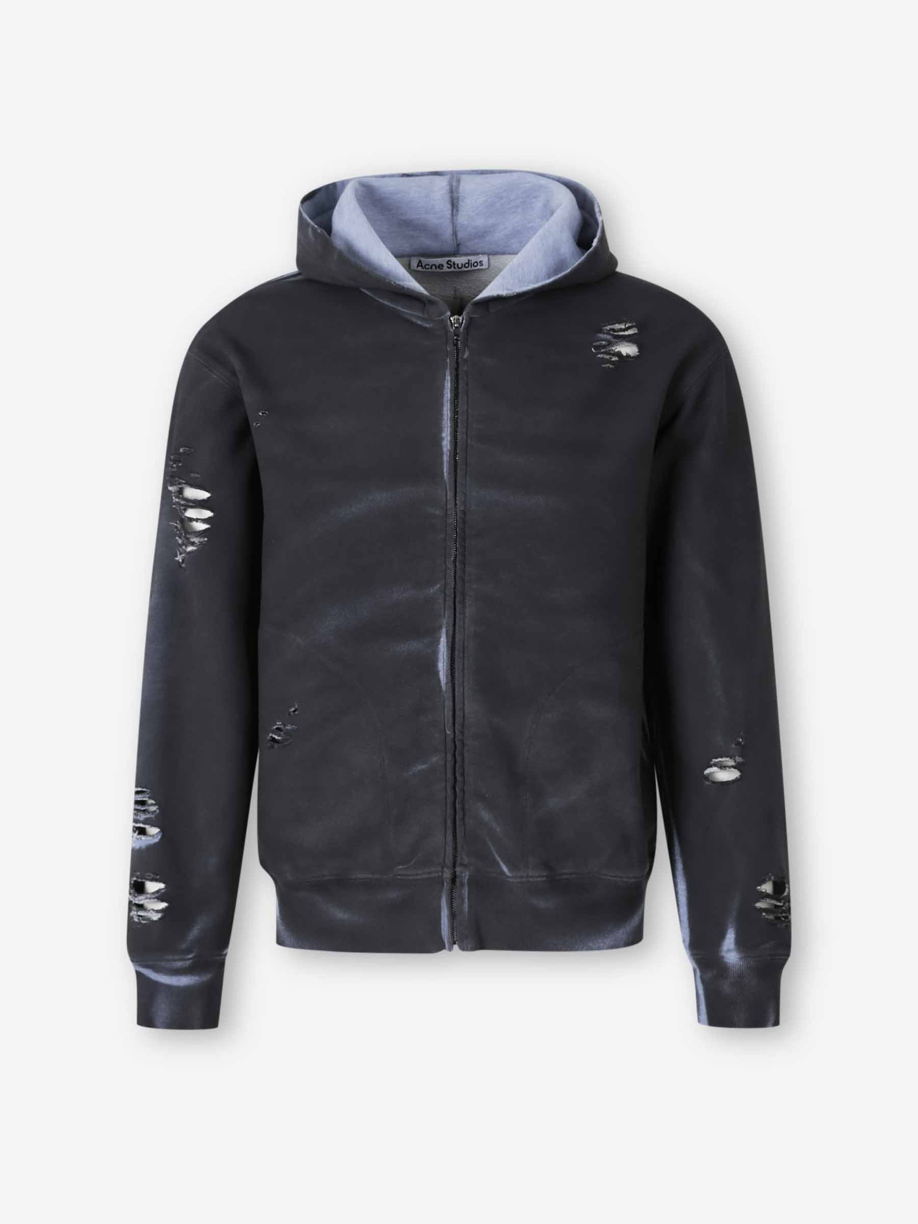 Hooded Zipper Sweatshirt Acne studios – Гарантія оригінальності – боковий вид