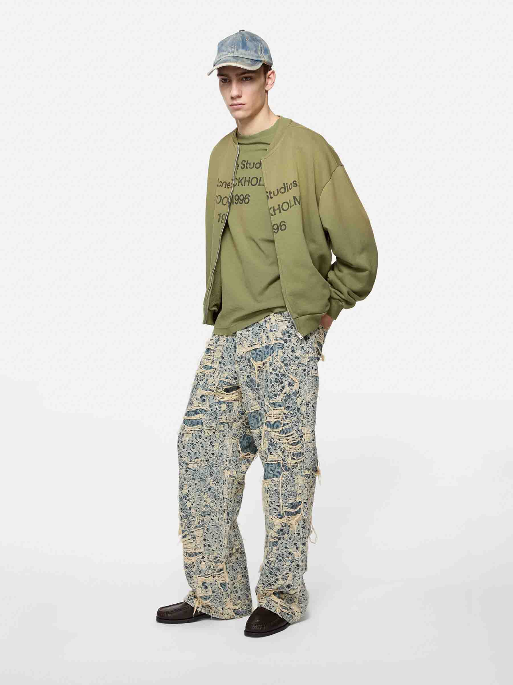 Оригінальна Zip Sweatshirt Acne studios – вид ззаду