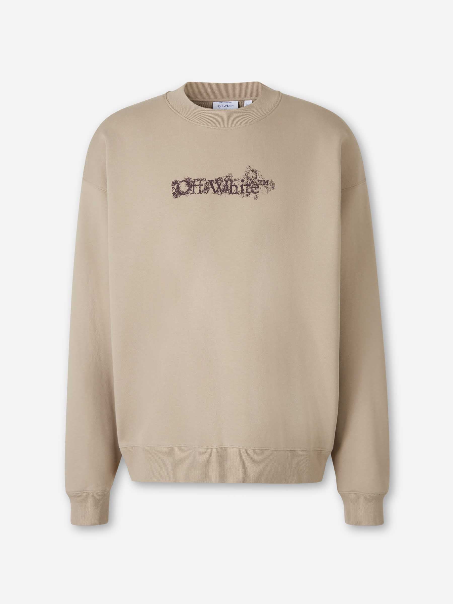 Crew Neck Sweatshirt Off-white – Гарантія оригінальності – боковий вид