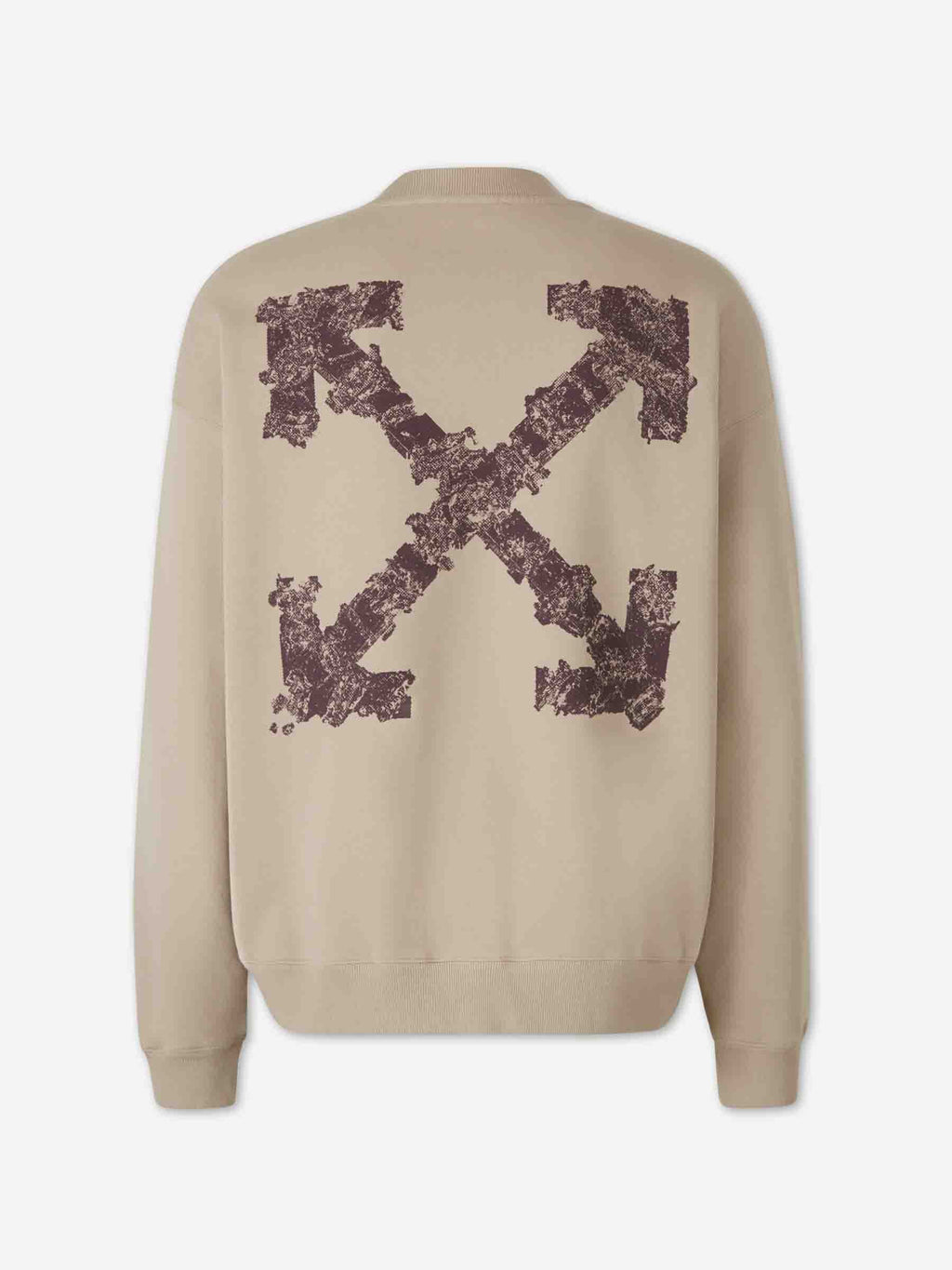 Crew Neck Sweatshirt Off-white – Гарантія оригінальності – вид ззаду