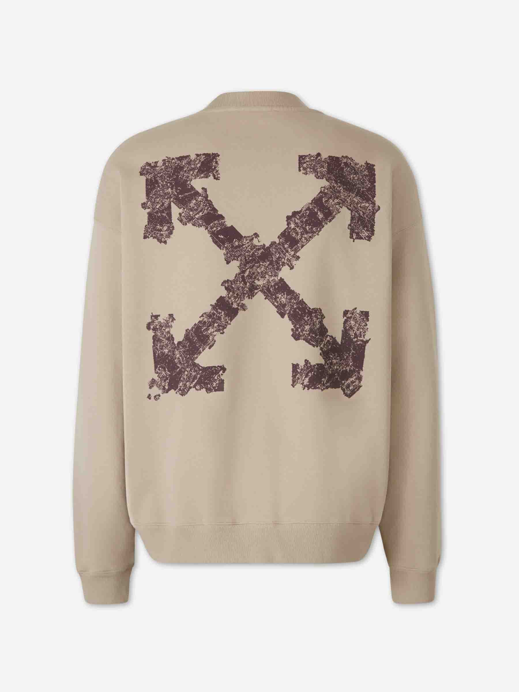 Crew Neck Sweatshirt Off-white – Гарантія оригінальності – вид ззаду