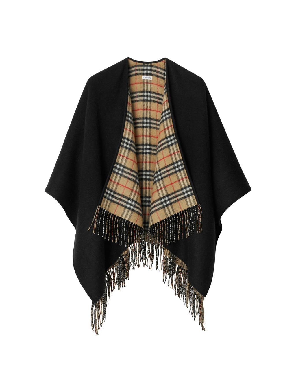 Reversible Check Wool Cape Burberry оригінал – Купити в Україні – боковий вид