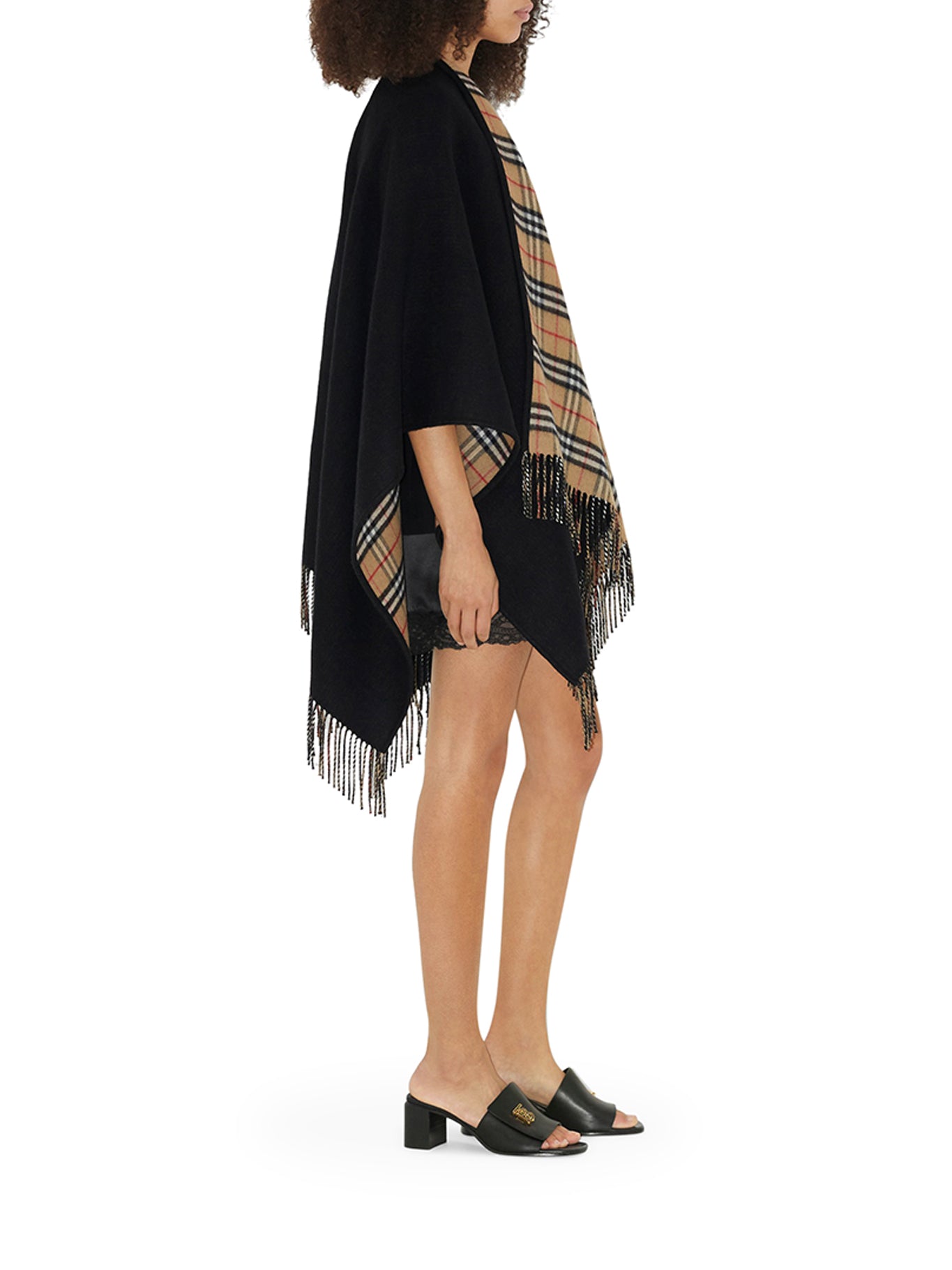 Reversible Check Wool Cape Burberry оригінал – Купити в Україні – детальний вид