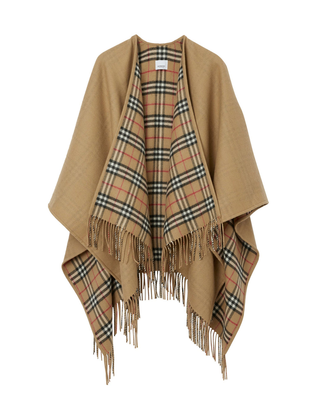 Reversible Check Wool Cape Burberry оригінал – Купити в Україні – боковий вид