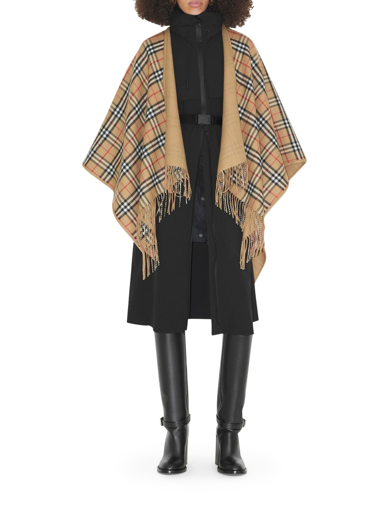 Reversible Check Wool Cape Burberry оригінал – Купити в Україні – вид ззаду