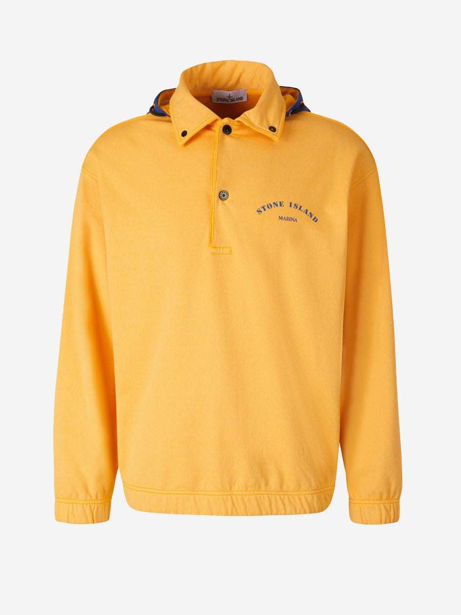 Sudadera Capucha Bicolor Stone island оригінал – Купити в Україні – боковий вид