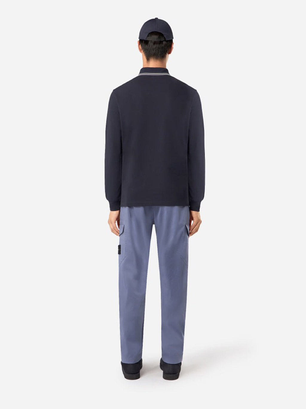 Оригінальна Long Sleeve Polo Stone island – вид ззаду